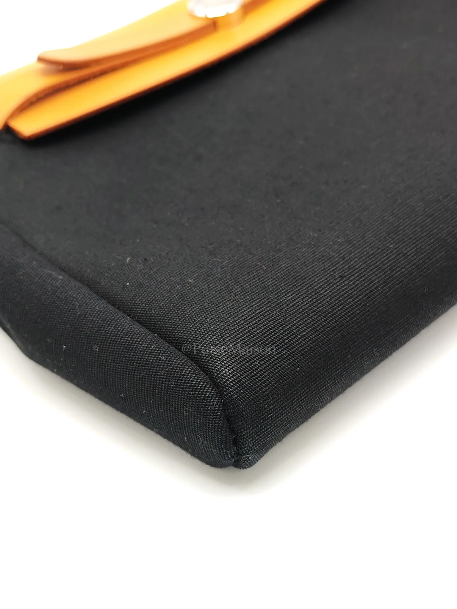 Hermes Herbag Clutch in Black Canvas Stamp C (2018) - Image 8