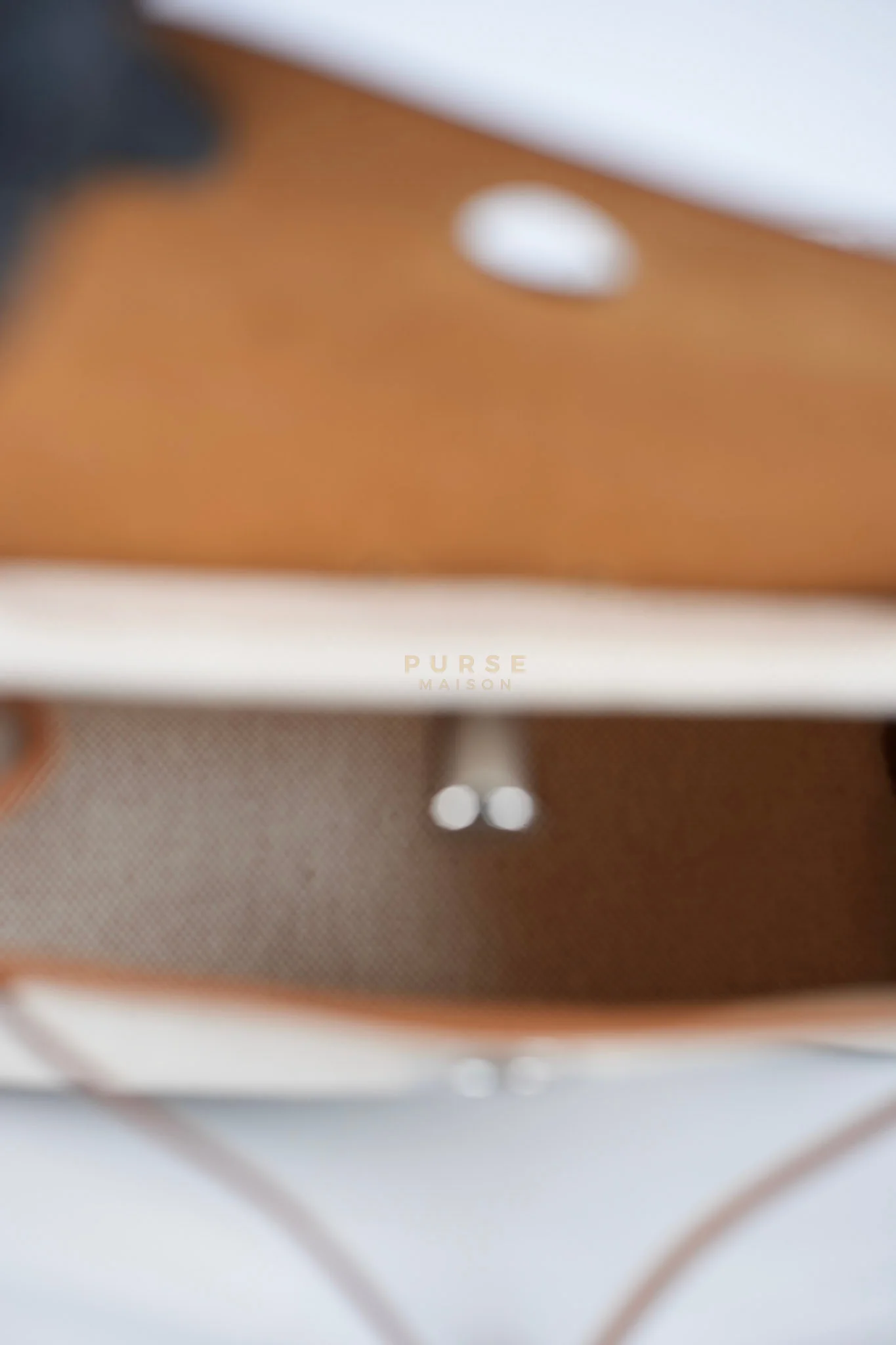Hermes Mini Herbag Beige Leather Canvas and Palladium Hardware Stamp W (2024) - Image 13