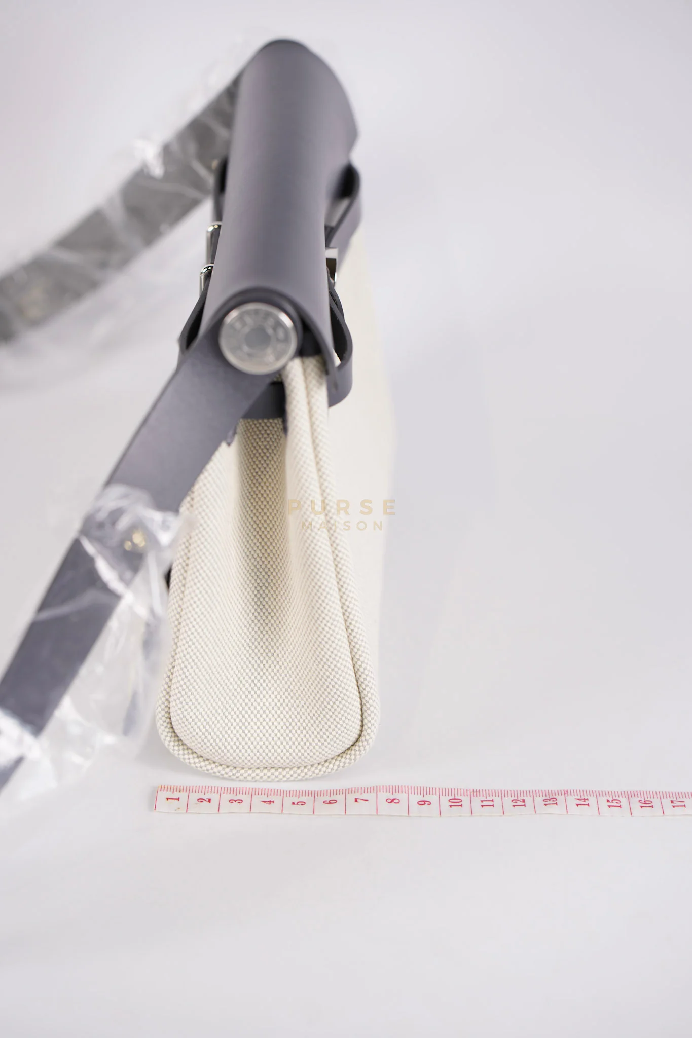 Hermes Mini Herbag Zip 20 in Gray and Palladium Hardware Stamp K (2025) - Image 19