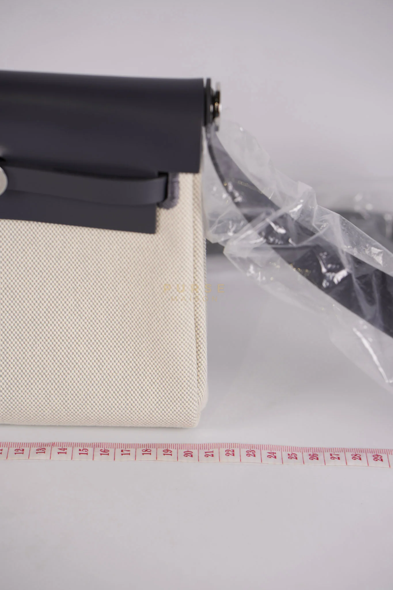 Hermes Mini Herbag Zip 20 in Gray and Palladium Hardware Stamp K (2025) - Image 20