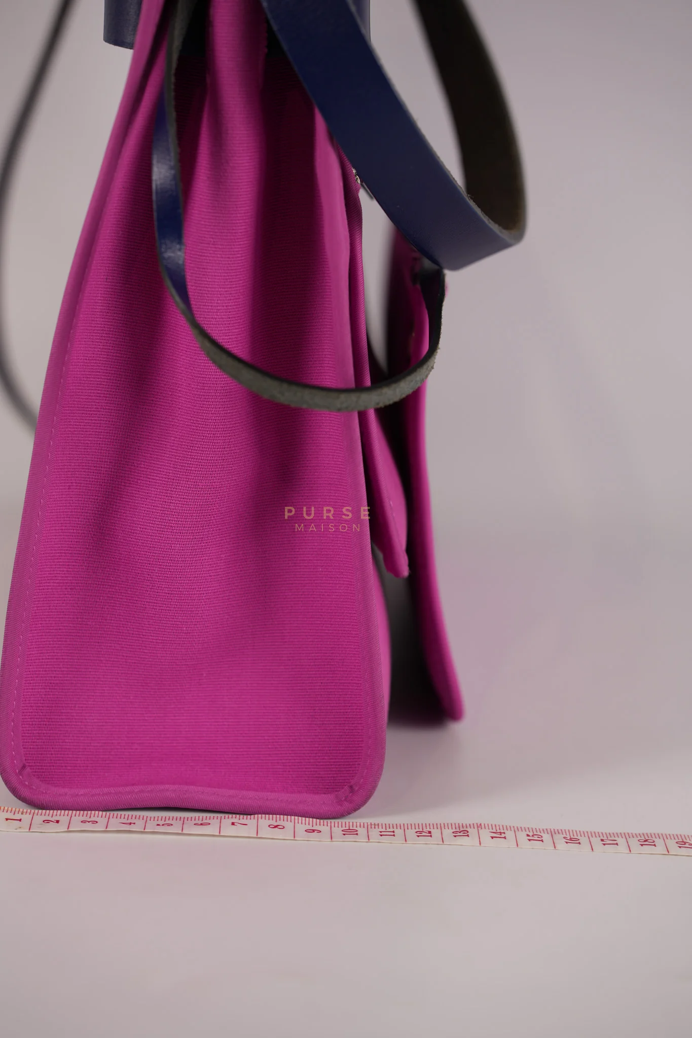Hermes Herbag Zip 31 Vache Hunter Toile Officier Magnolia/Bleu Saphir and Palladium Hardware Stamp Y (2020) - Image 34
