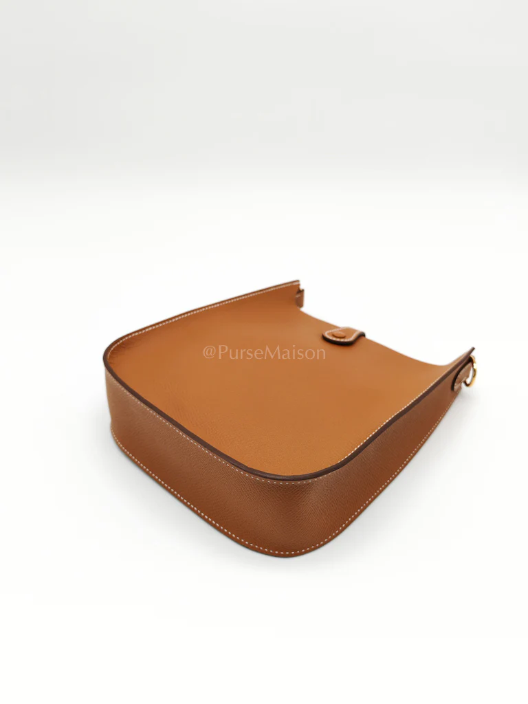 Hermes Evelyne 16 TPM (New Version) Sellier in Gold Epsom Leather and Gold Hardware Stamp K (2025) - Image 10