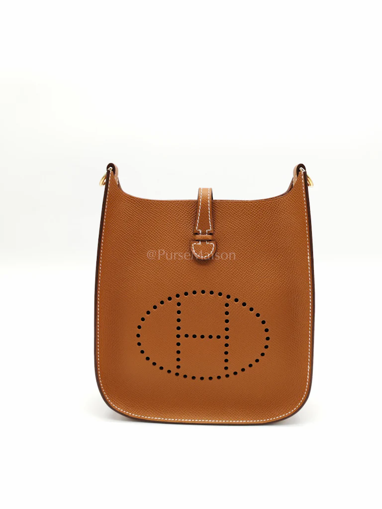Hermes Evelyne 16 TPM (New Version) Sellier in Gold Epsom Leather and Gold Hardware Stamp K (2025) - Image 12