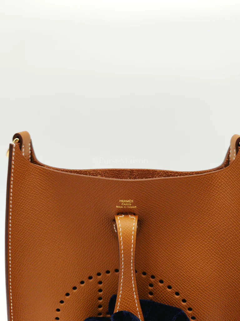 Hermes Evelyne 16 TPM (New Version) Sellier in Gold Epsom Leather and Gold Hardware Stamp K (2025) - Image 13