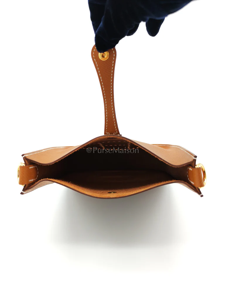 Hermes Evelyne 16 TPM (New Version) Sellier in Gold Epsom Leather and Gold Hardware Stamp K (2025) - Image 14