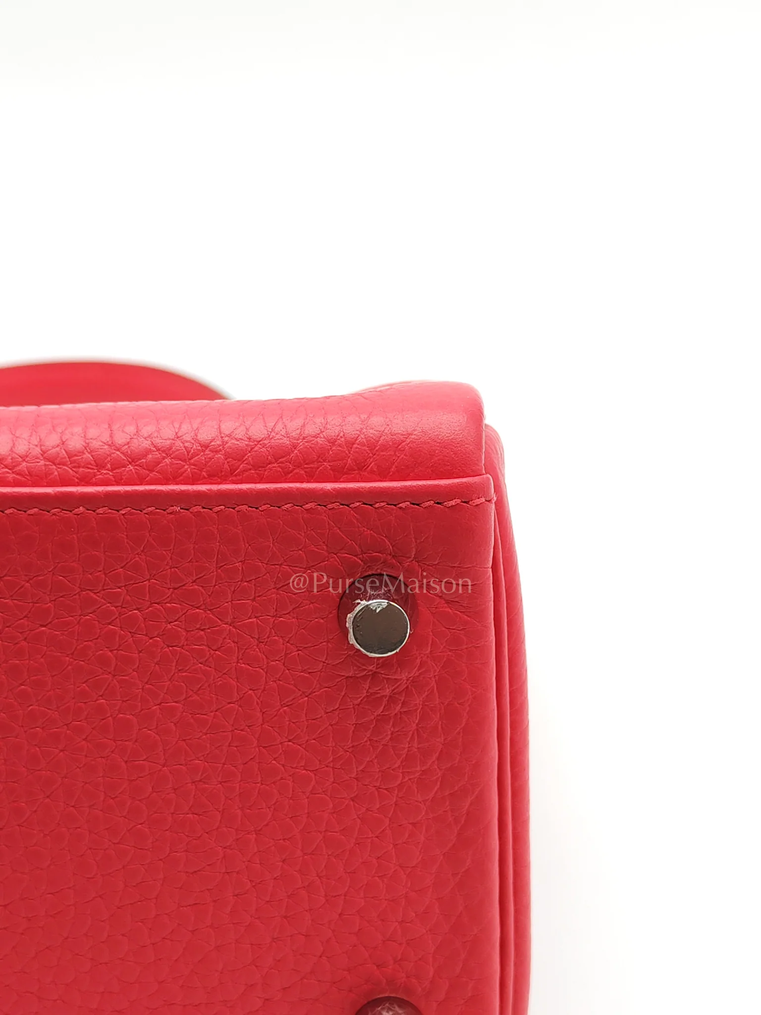 Hermes Kelly 28 Retourne in Rose Extreme Clemence in Palladium Hardware Stamp D (2019) - Image 15