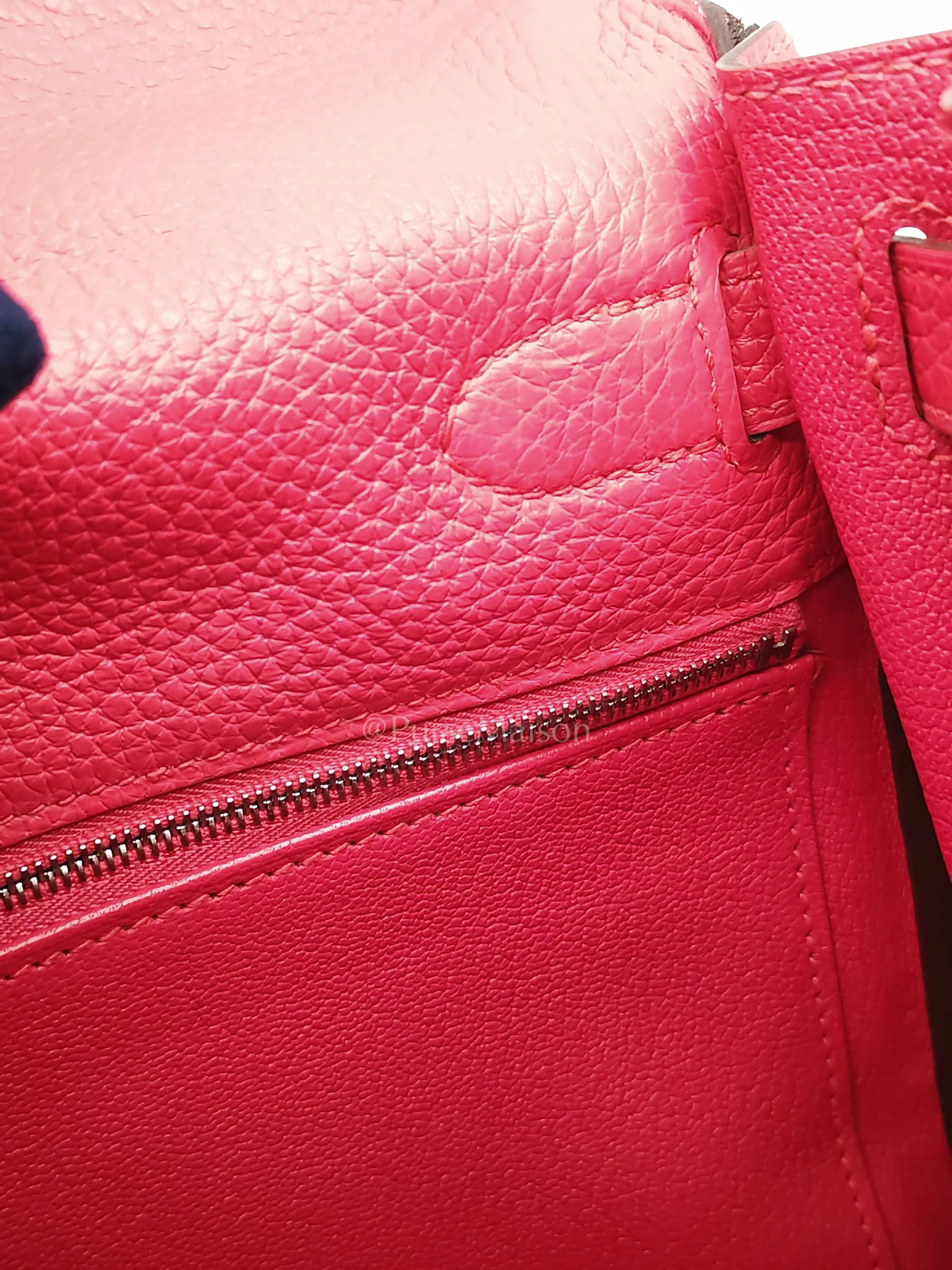 Hermes Kelly 28 Retourne in Rose Extreme Clemence in Palladium Hardware Stamp D (2019) - Image 26