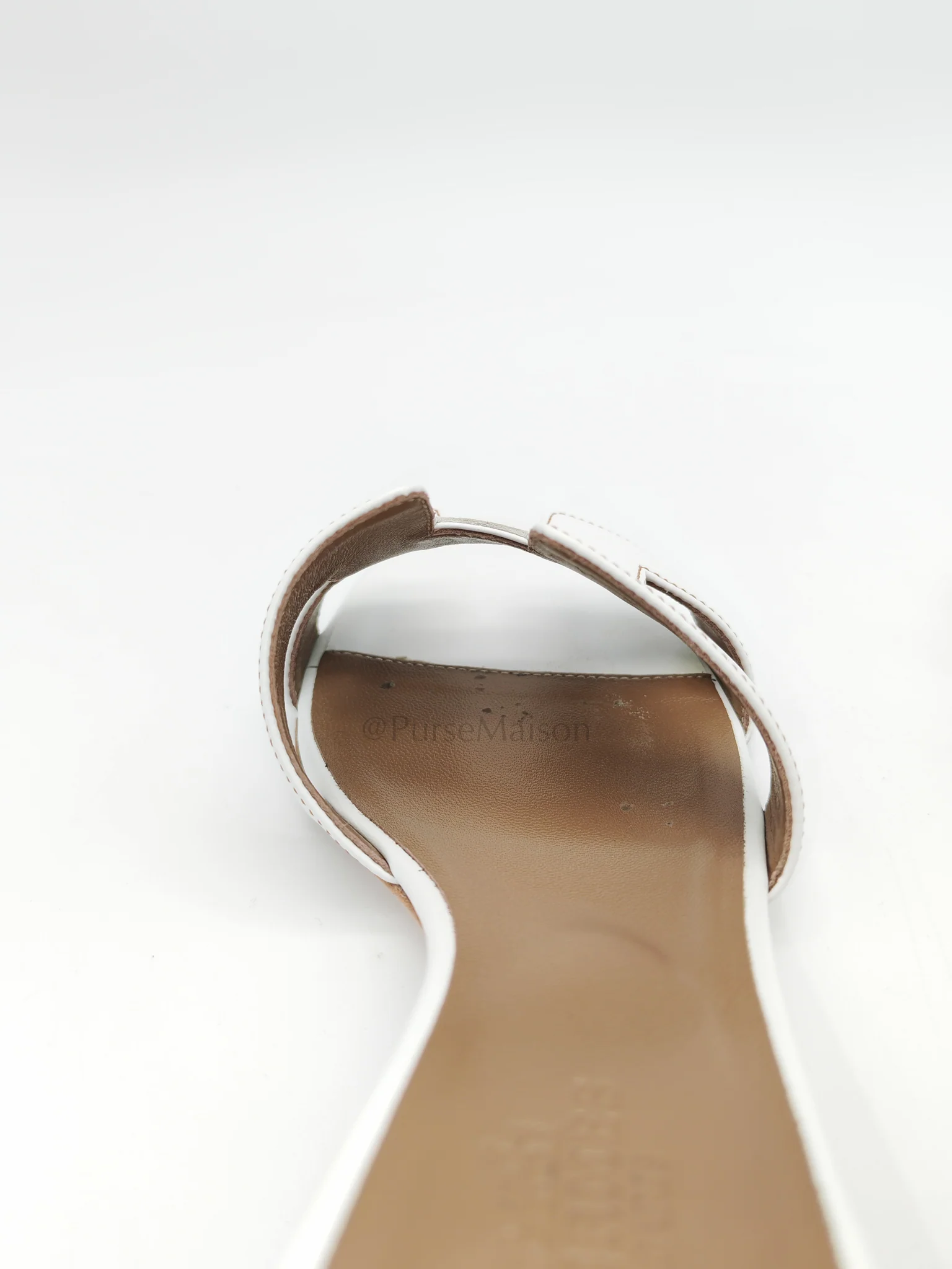 Hermes Oasis in White Swift Leather Sandals Size 37.5EU (24.5CM) - Image 10