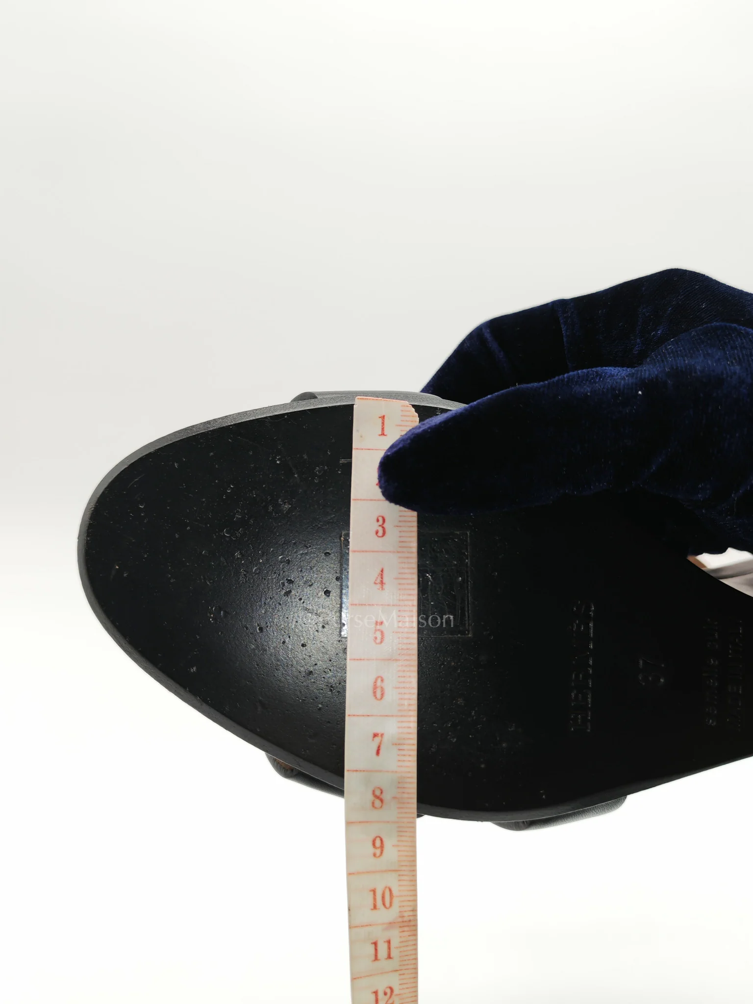 Hermes Legend in Black Swift Leather Sandals Size 37EU (24cm) - Image 23
