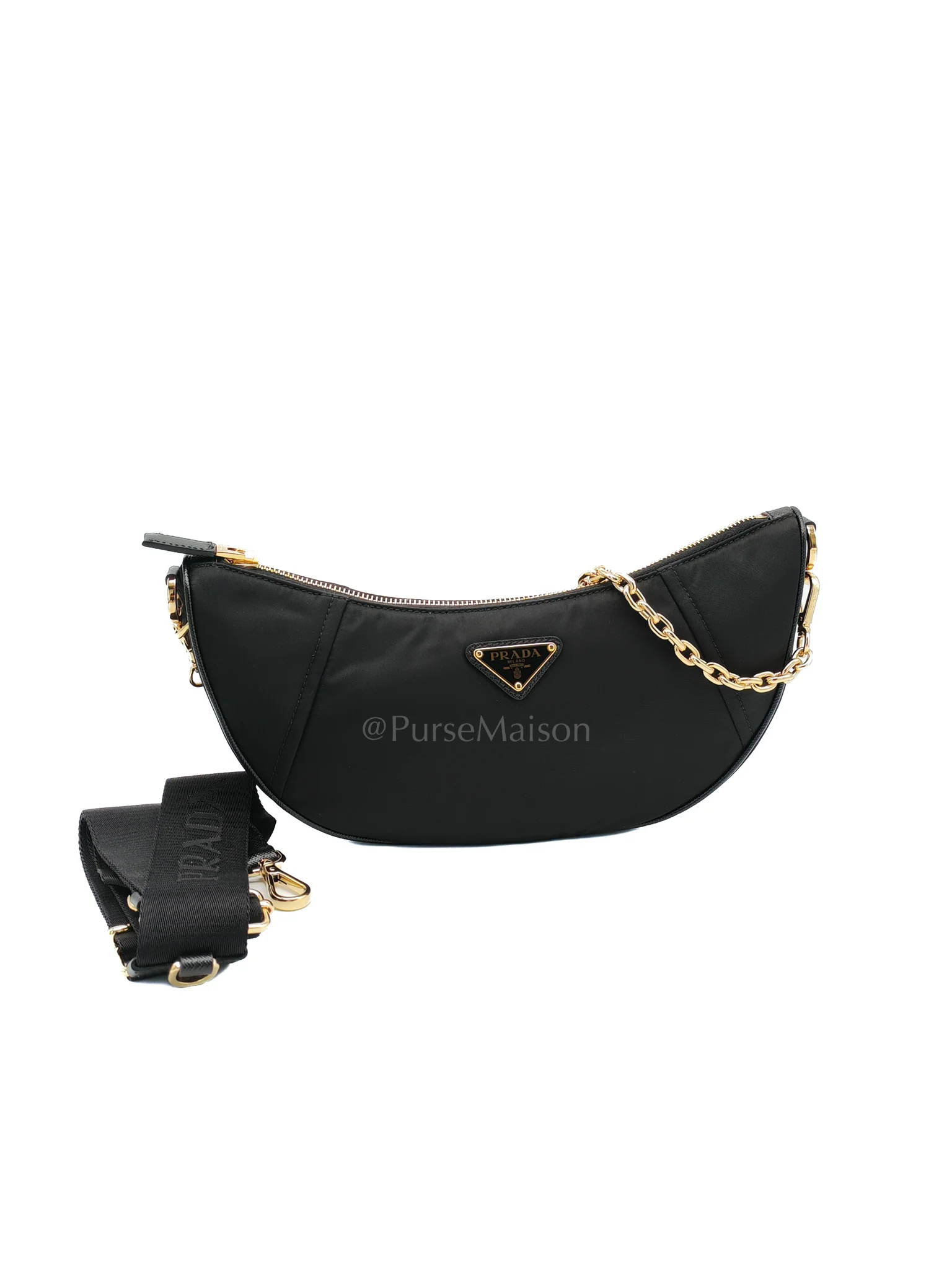 Prada Re-Nylon Demi Lune Bandoliera Crossbody Bag - Image 3