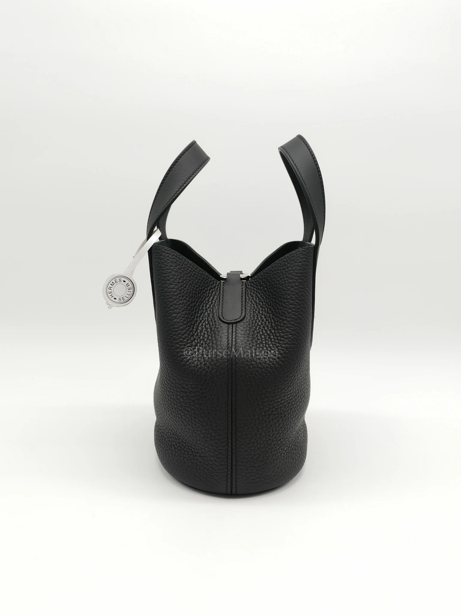 Hermes In The Loop 18 in Black/Noir Clemence Leather & Palladium Hardware Stamp K(2025) - Image 5