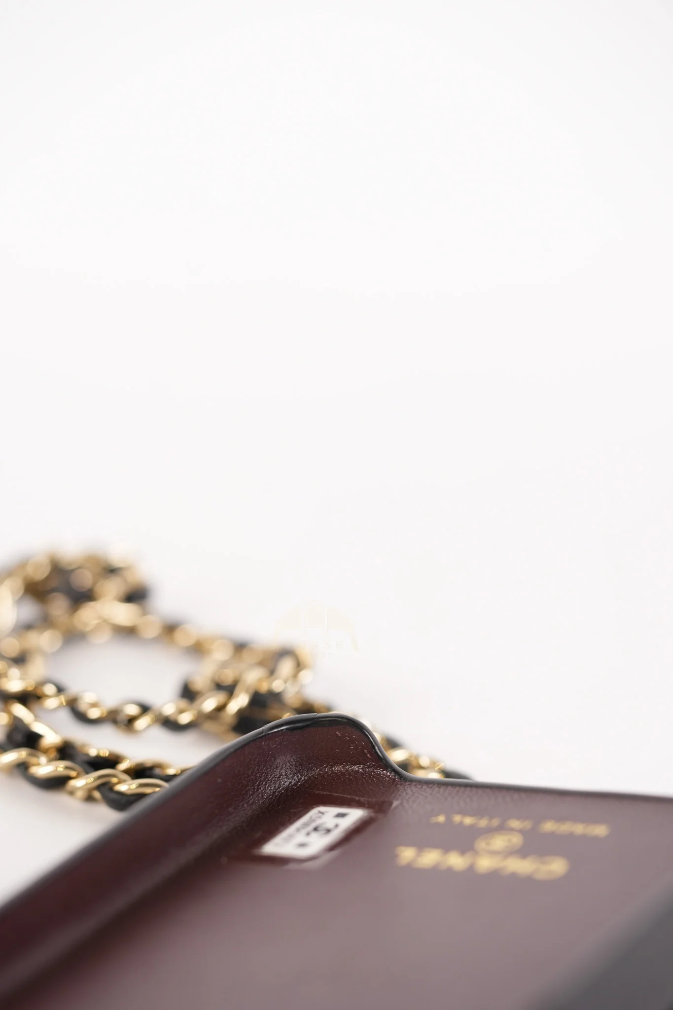 Chanel Iphone14 Pro Phone Case in Quilted Caviar Leather Chain Strap (Microchip) - Image 13