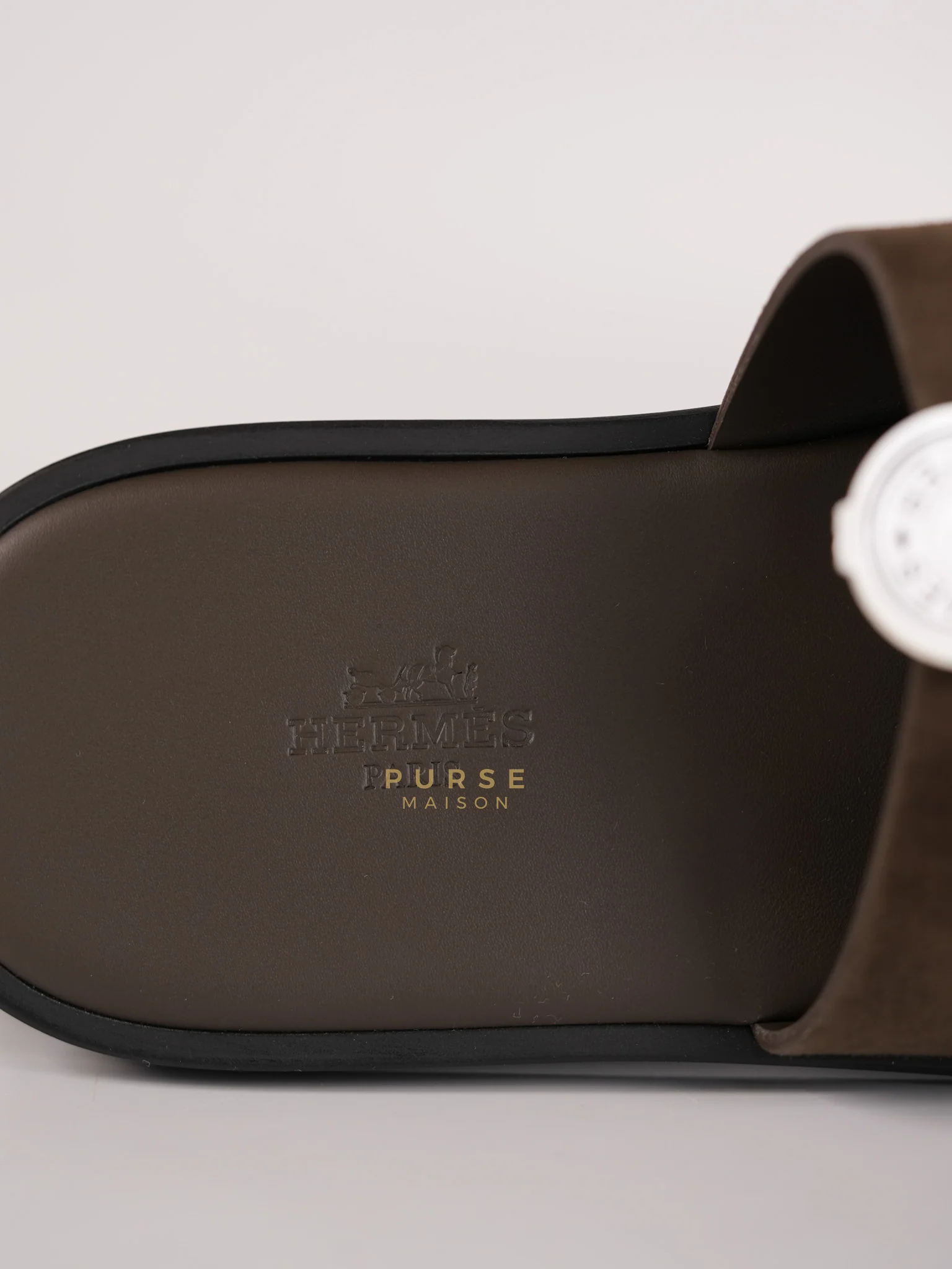 Hermes Izmir Sandals in Dark Brown Suede Leather Size 41 EU ( 26cm) - Image 7