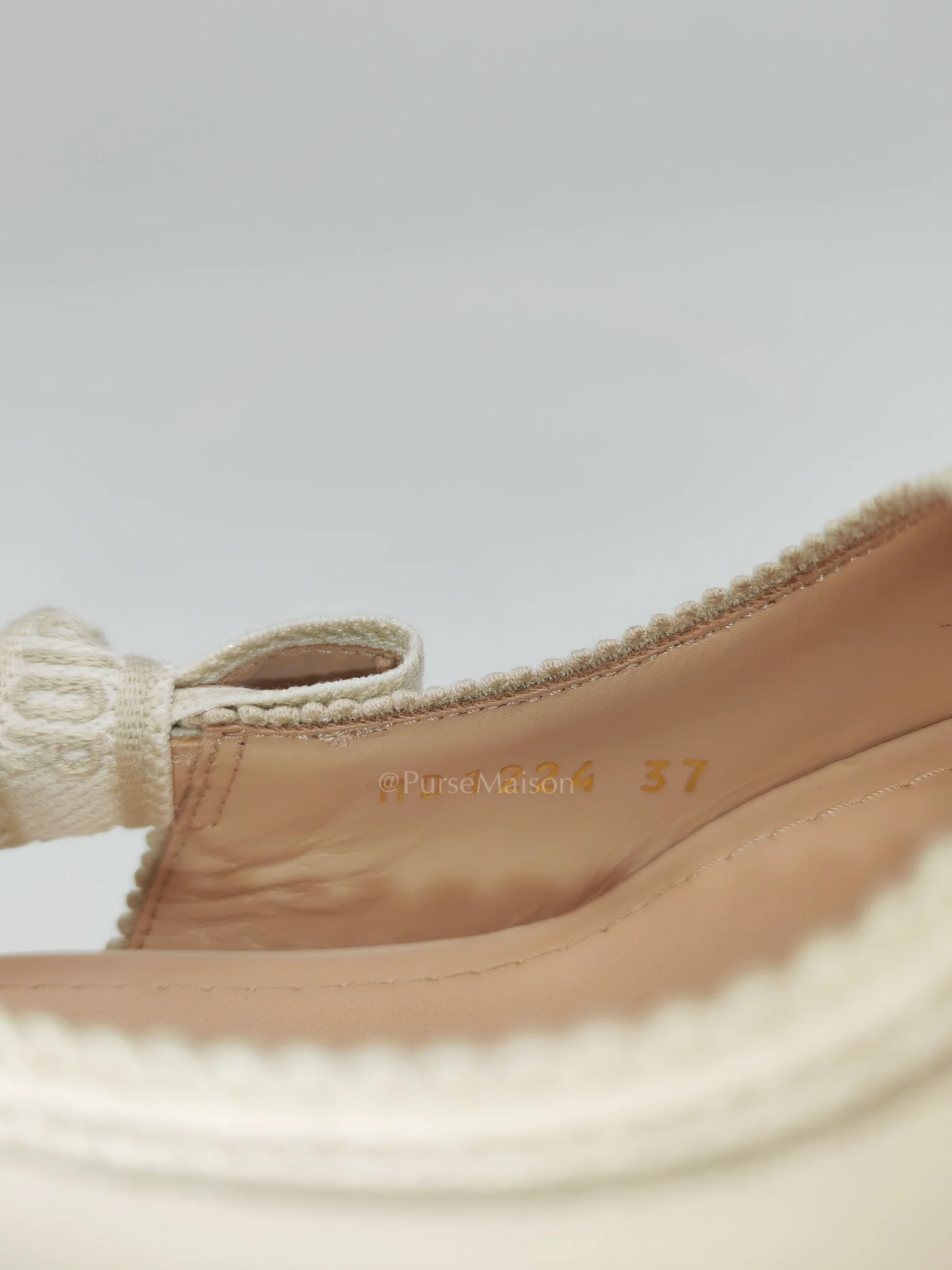 Christian Dior J’Adior Slingback Pumps in Powder Beige Calfskin Leather Size 37EU (23.5cm) - Image 15