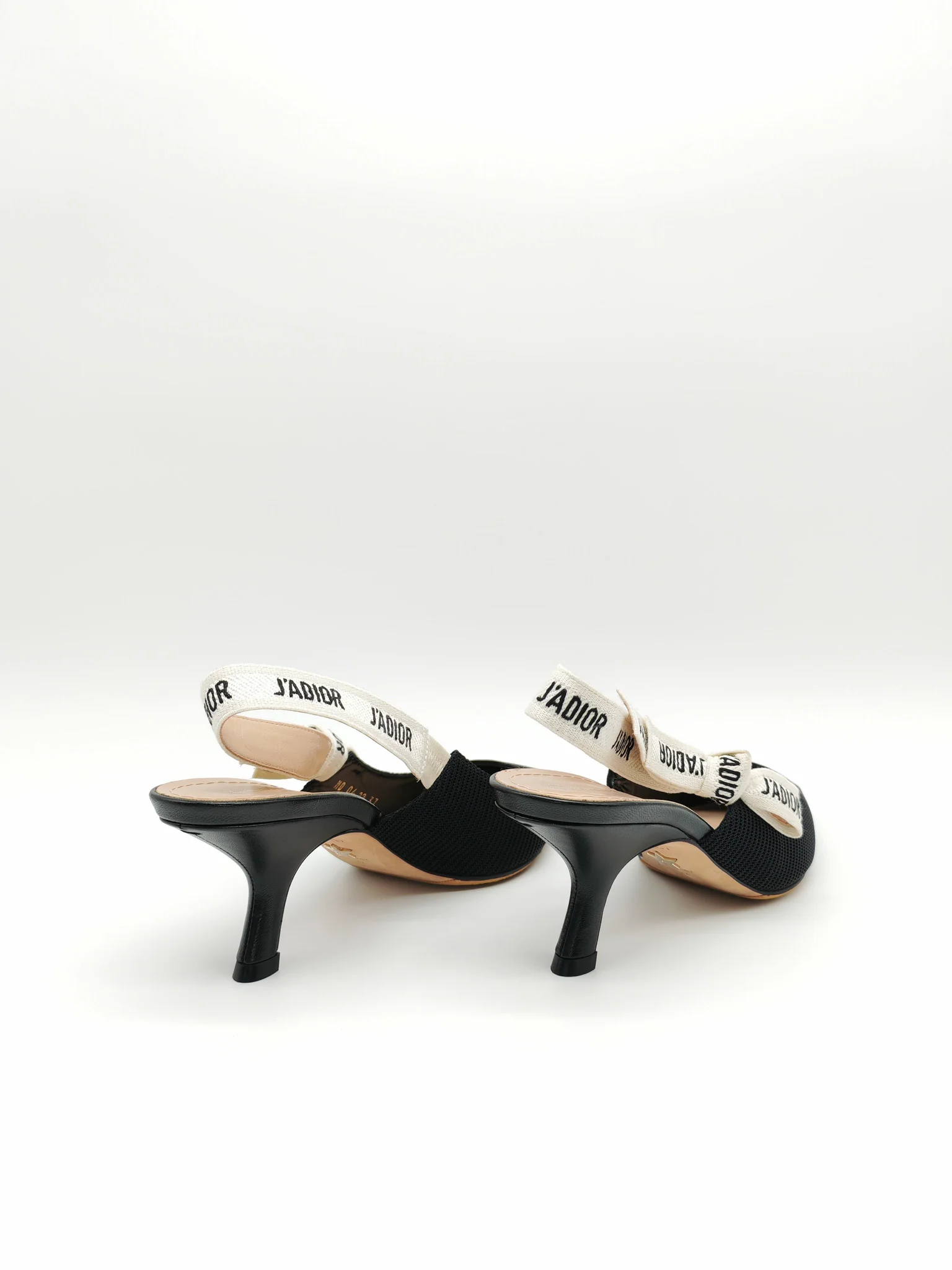 Christian Dior J'adior Slingback Pumps in Black Technical Fabric Size 37 EU (24cm) - Image 5