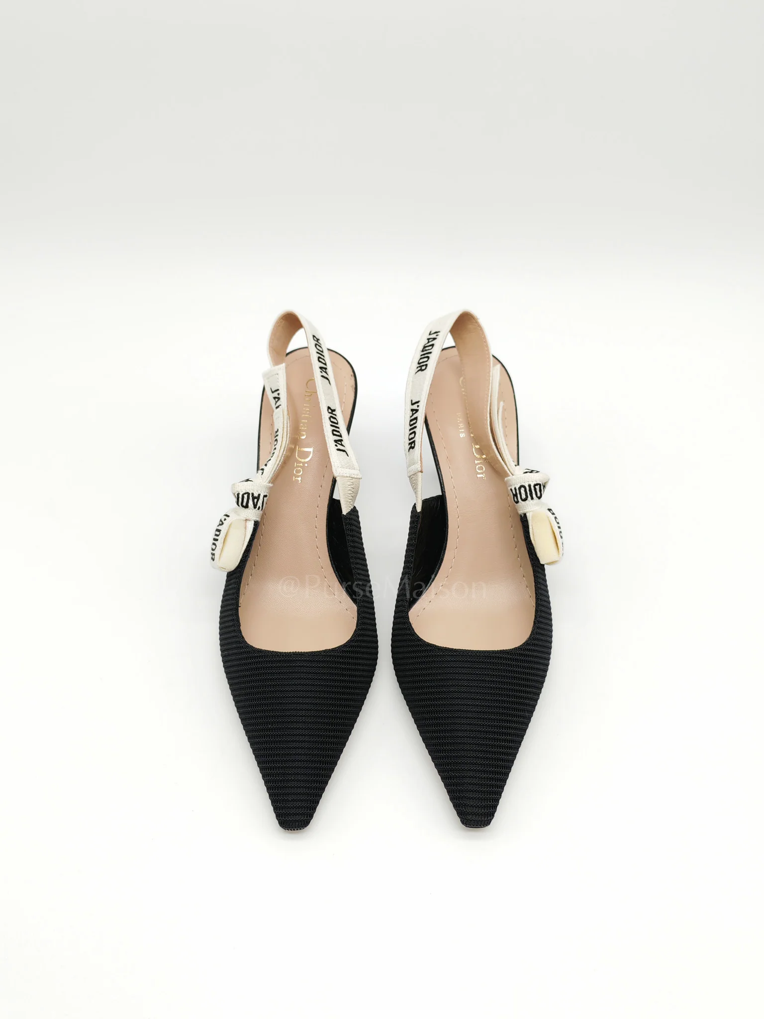 Christian Dior J'adior Slingback Pumps in Black Technical Fabric Size 37 EU (24cm) - Image 7
