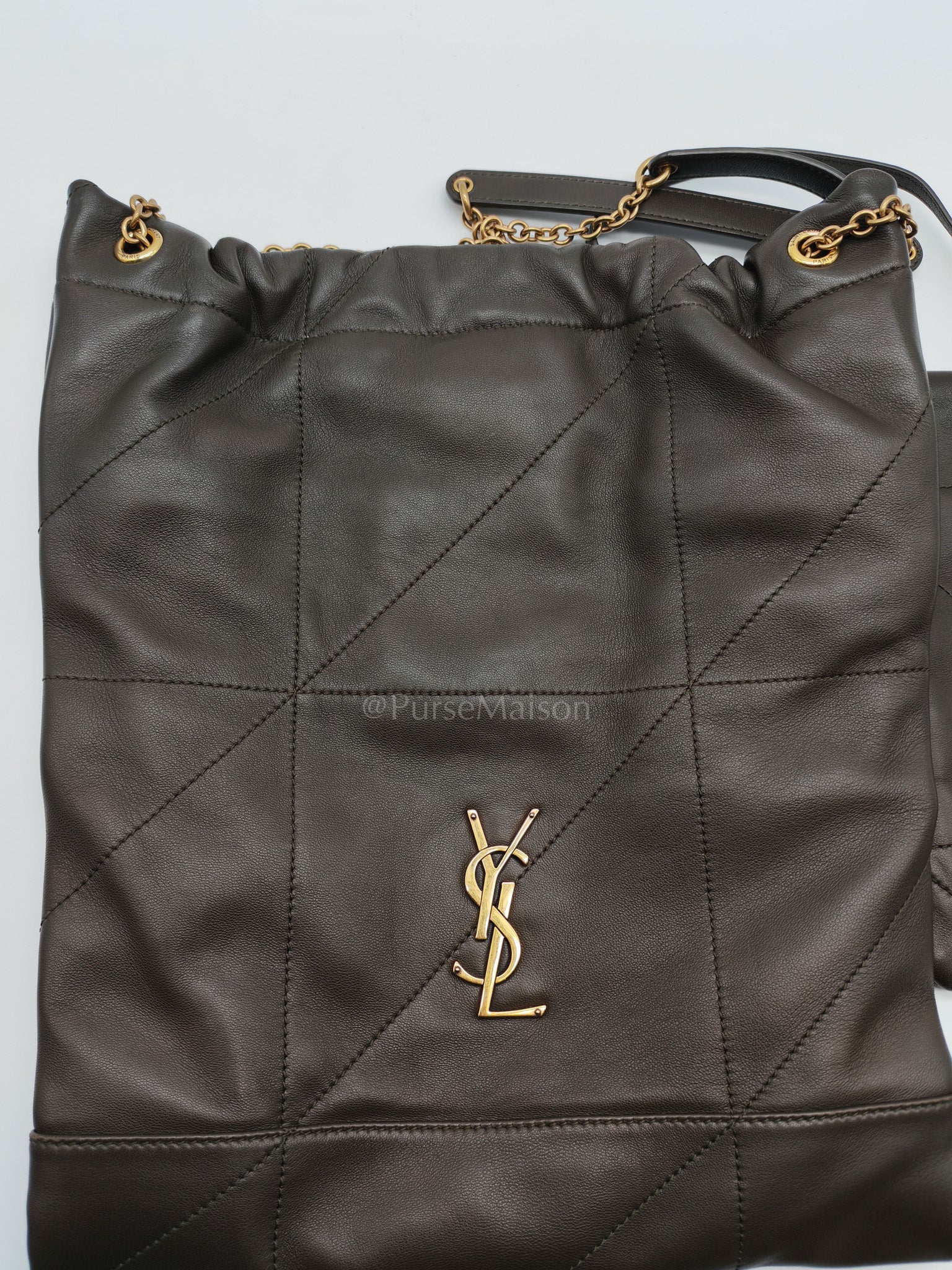 Yves Saint Laurent Jamie Pochon in Light Musk Lambskin Leather Gold Hardware - Image 38