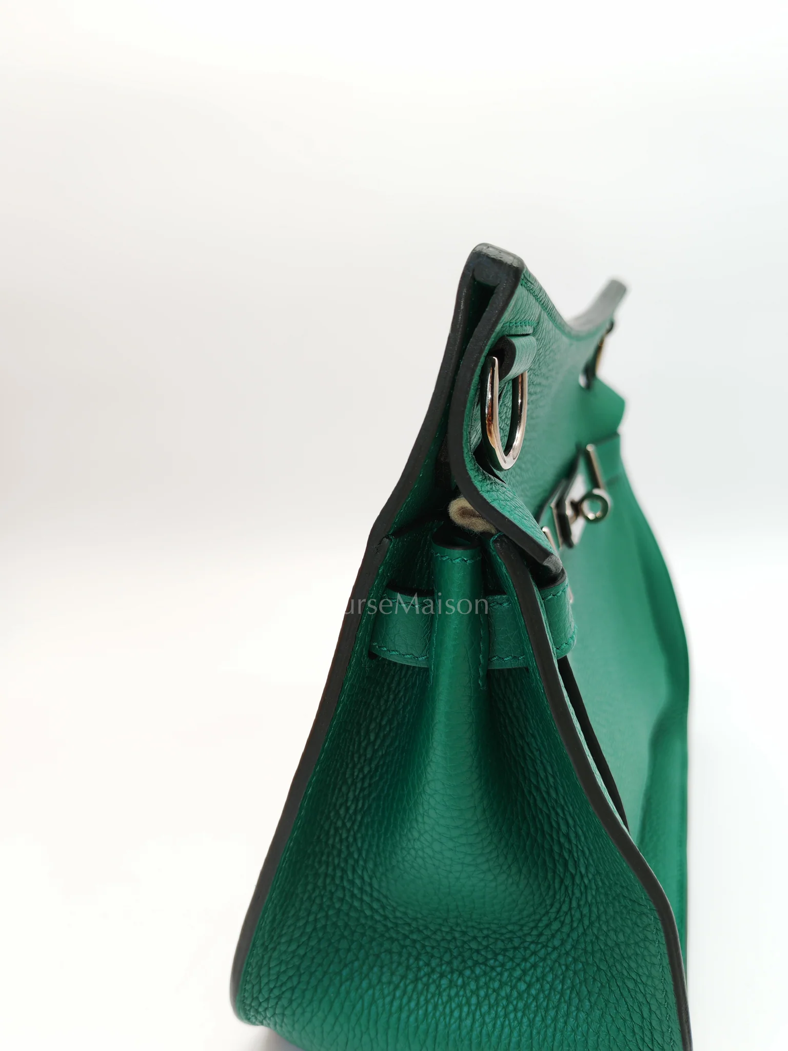 Hermes Jypsiere 28 in Vert Cypress Clemence Leather & Palladium Hardware Stamp A(2017) - Image 30