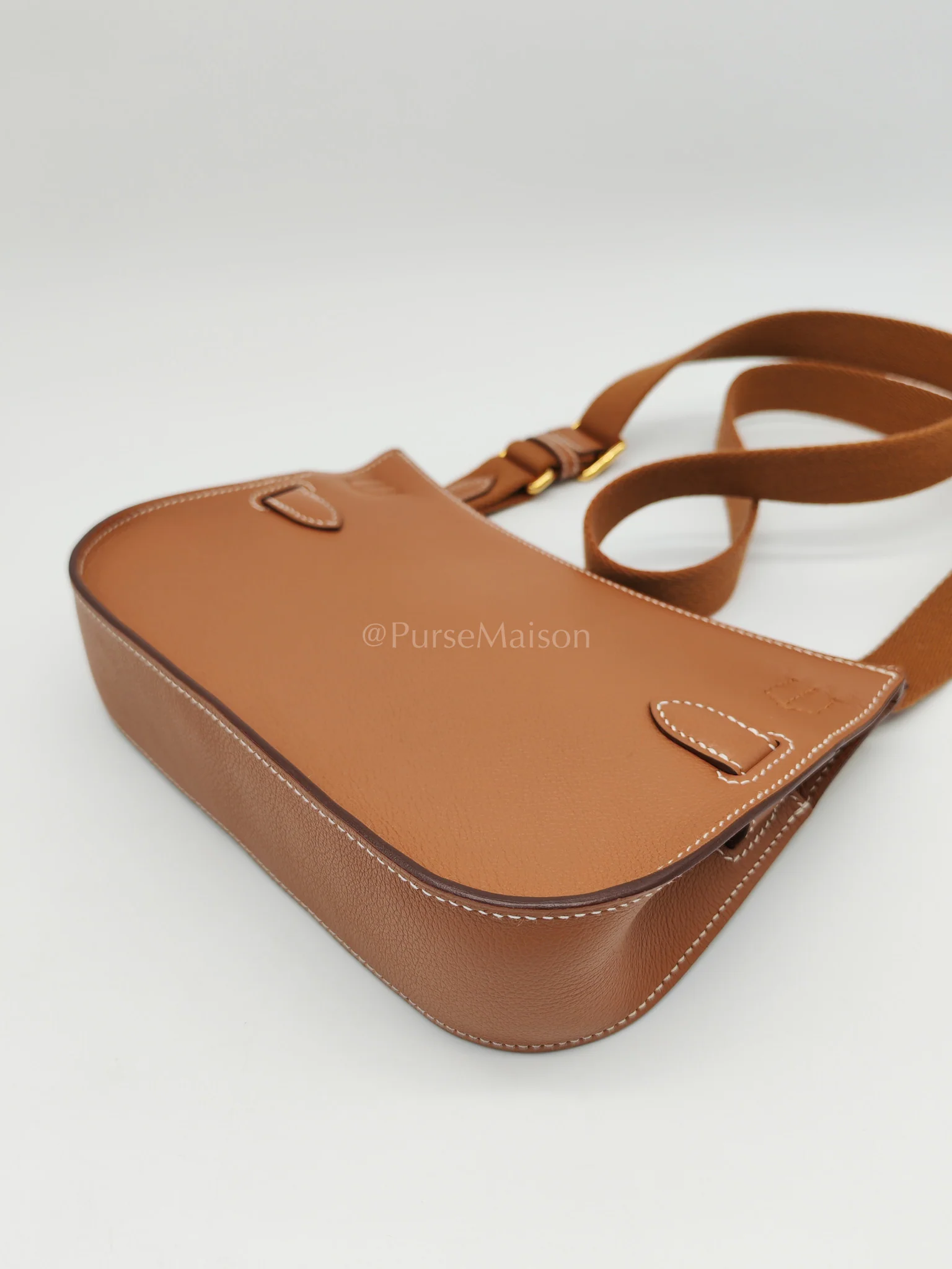 Hermes Jypsiere Mini Gold Evercolor Leather in Gold Hardware Stamp U(2022) - Image 11