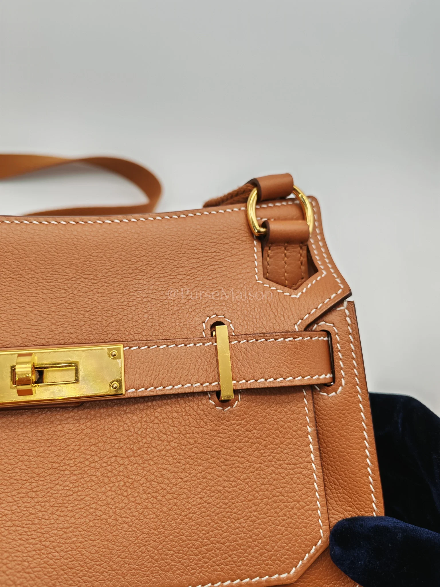 Hermes Jypsiere Mini Gold Evercolor Leather in Gold Hardware Stamp U(2022) - Image 14