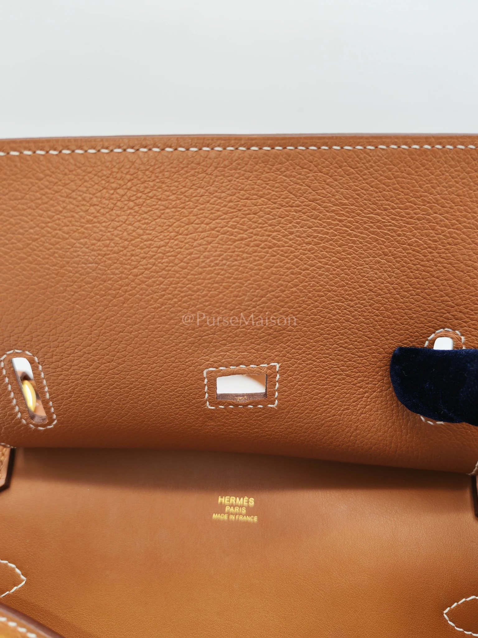 Hermes Jypsiere Mini Gold Evercolor Leather in Gold Hardware Stamp U(2022) - Image 15