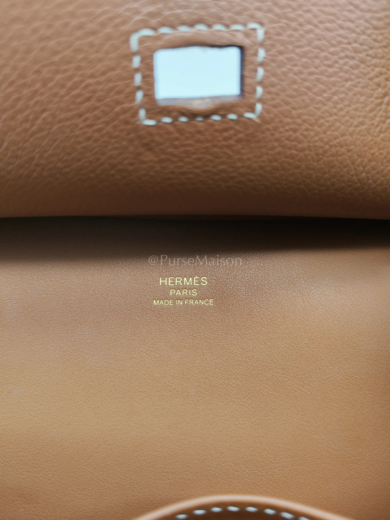 Hermes Jypsiere Mini Gold Evercolor Leather in Gold Hardware Stamp U(2022) - Image 16