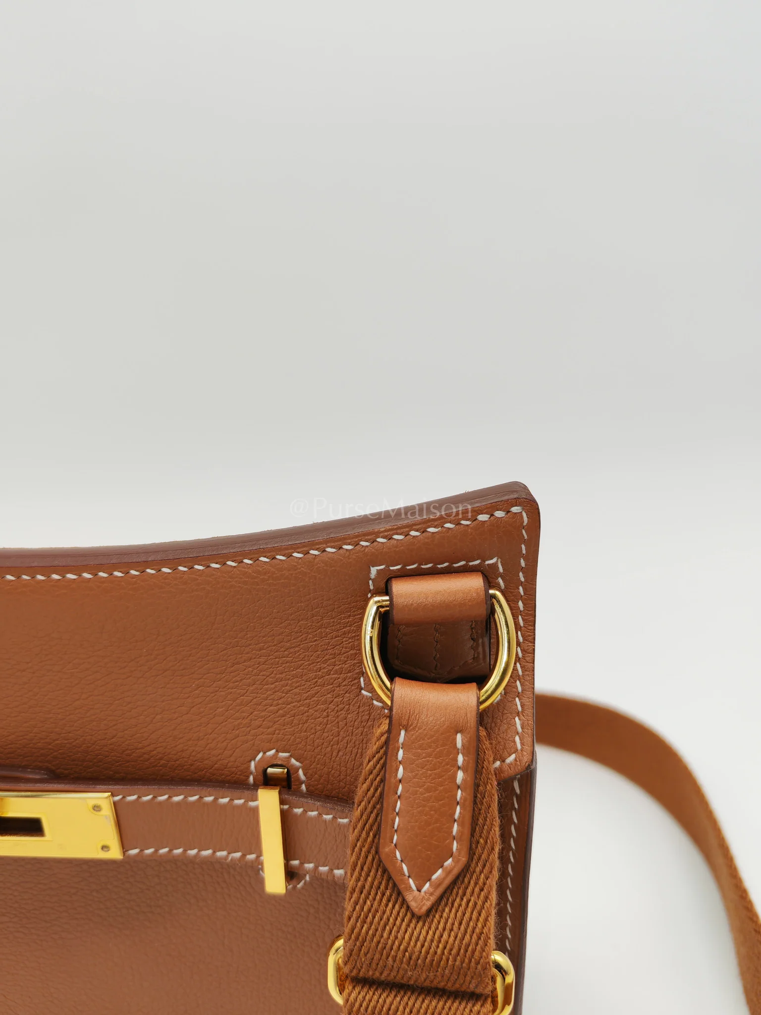 Hermes Jypsiere Mini Gold Evercolor Leather in Gold Hardware Stamp U(2022) - Image 21