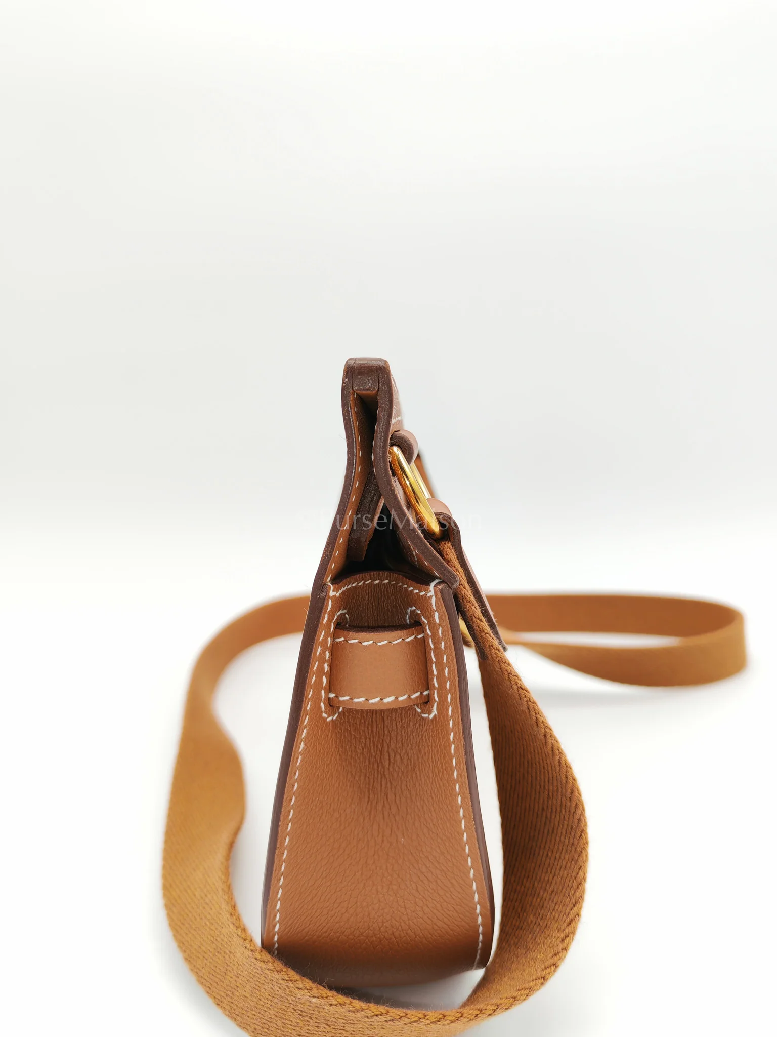 Hermes Jypsiere Mini Gold Evercolor Leather in Gold Hardware Stamp U(2022) - Image 24