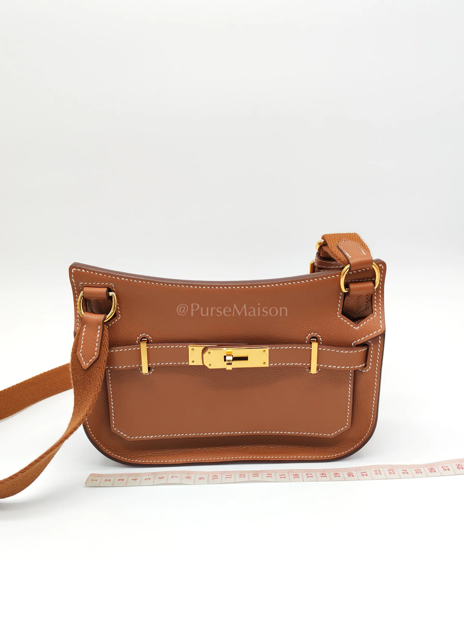 Hermes Jypsiere Mini Gold Evercolor Leather in Gold Hardware Stamp U(2022) - Image 27