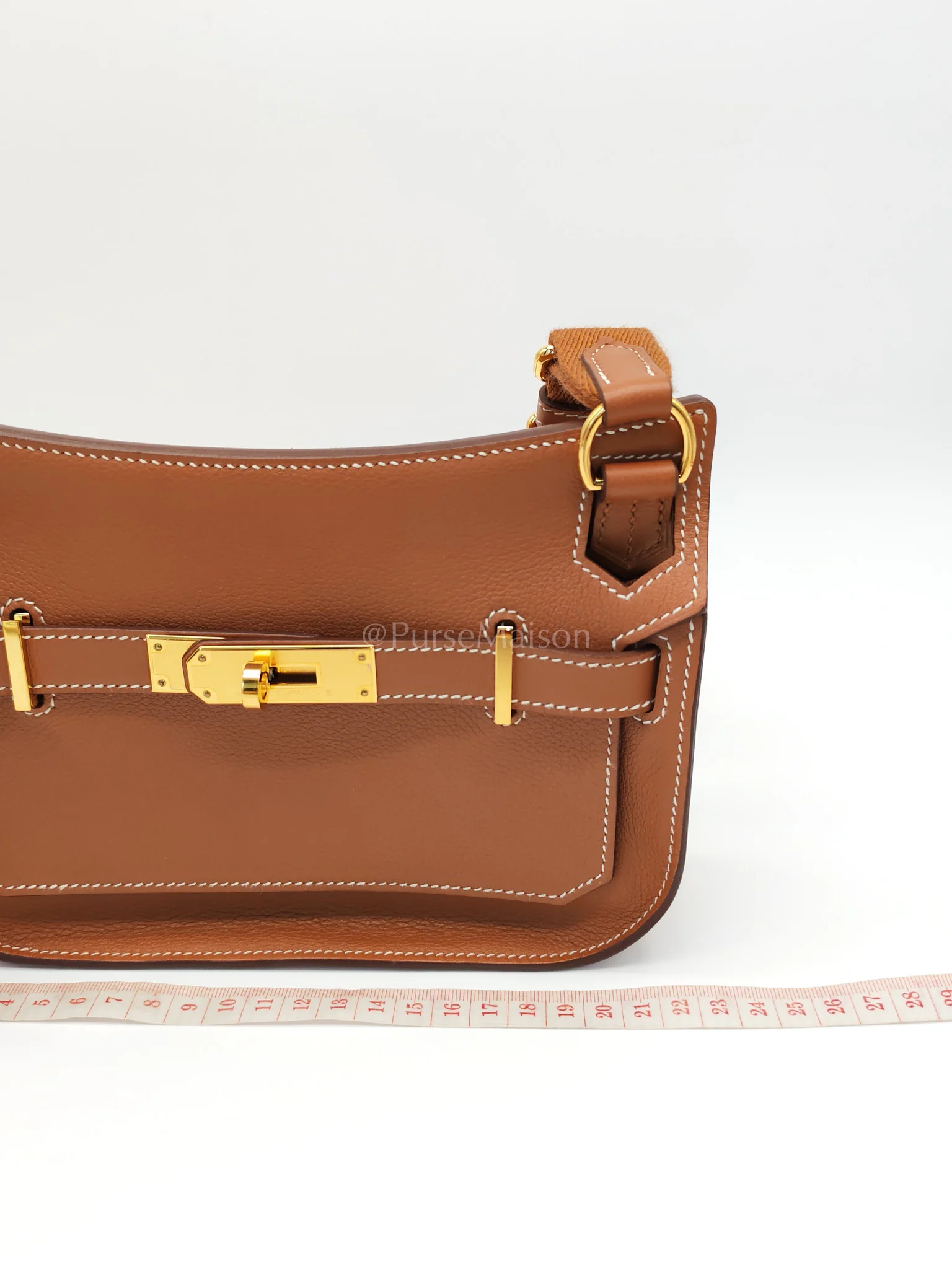 Hermes Jypsiere Mini Gold Evercolor Leather in Gold Hardware Stamp U(2022) - Image 28