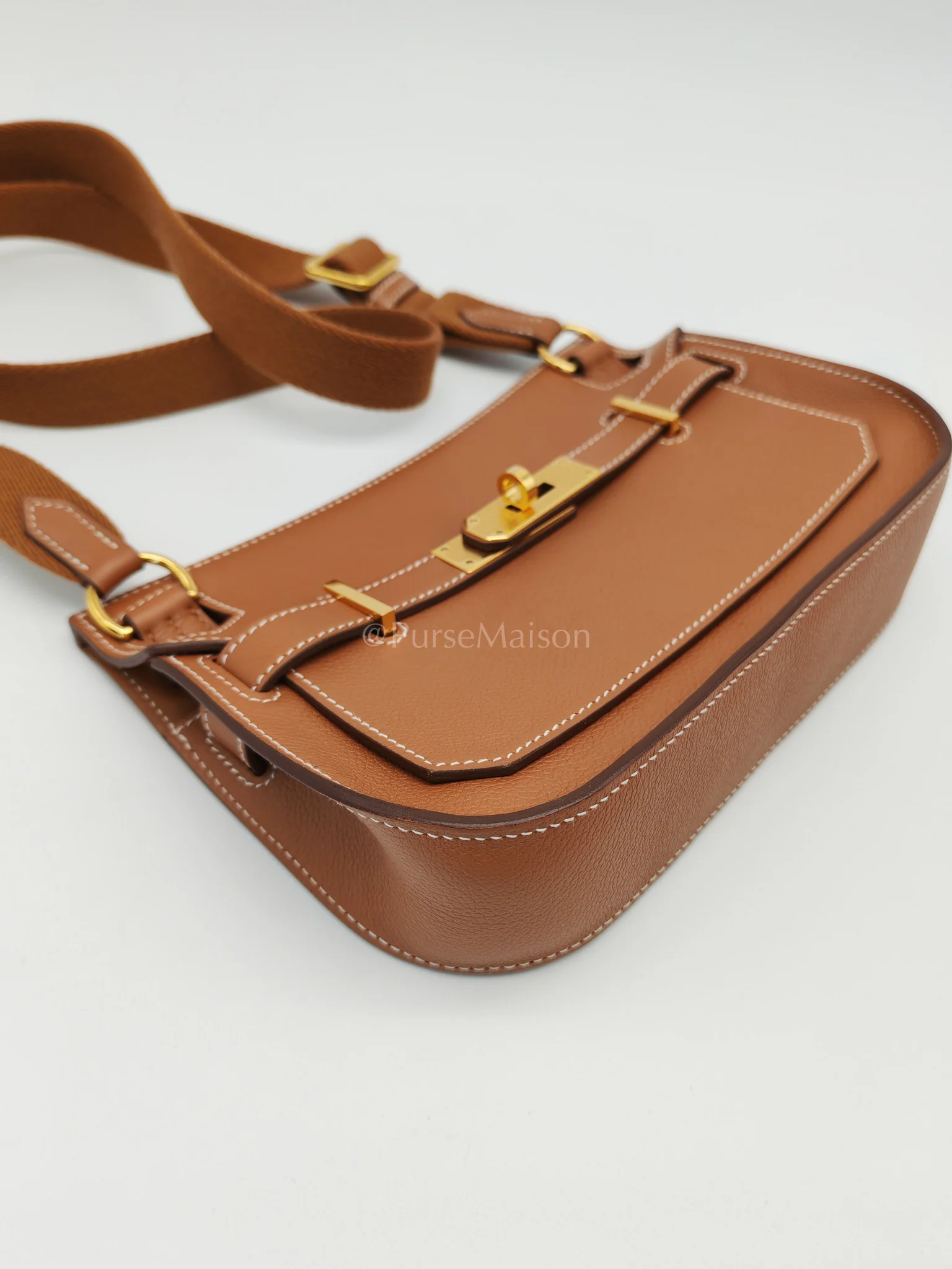 Hermes Jypsiere Mini Gold Evercolor Leather in Gold Hardware Stamp U(2022) - Image 8