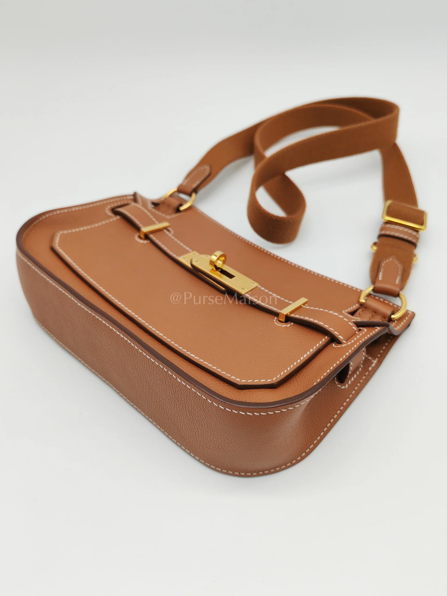 Hermes Jypsiere Mini Gold Evercolor Leather in Gold Hardware Stamp U(2022) - Image 9