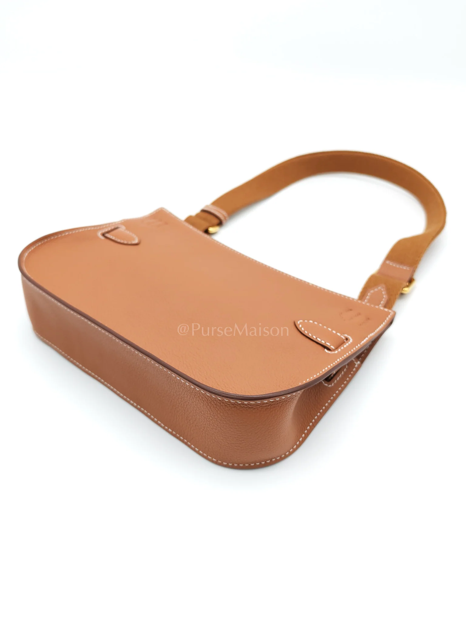 Hermes Jypsiere Mini in Gold Evercolor and Gold Hardware Stamp K(2025) - Image 11