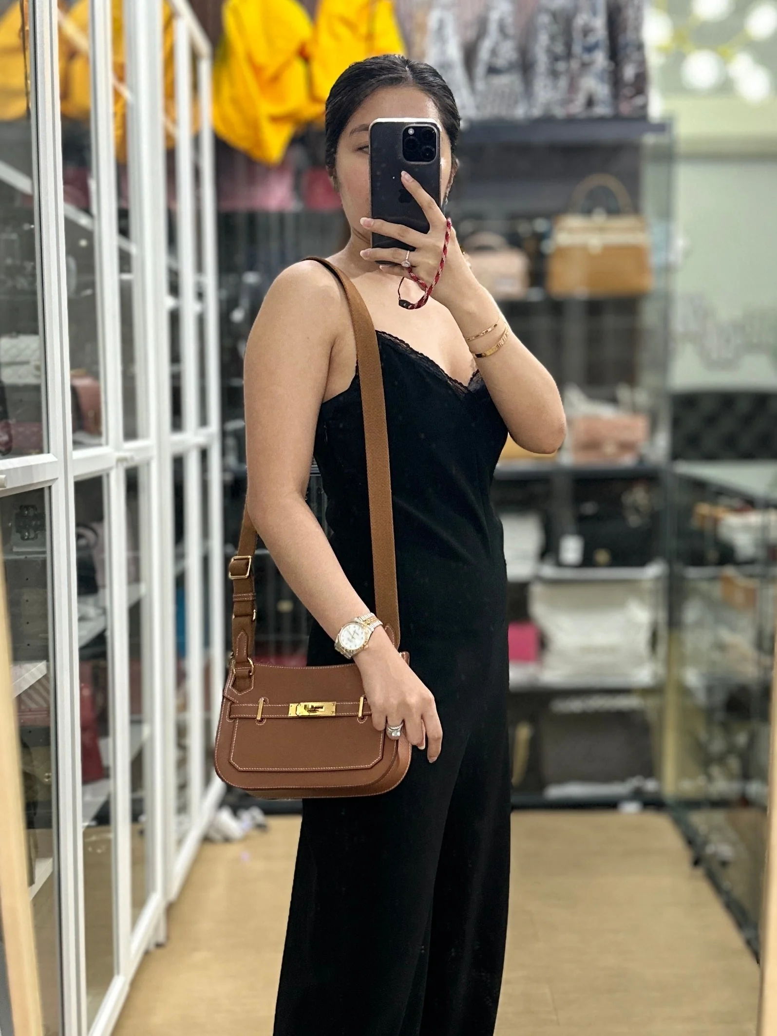 Hermes Jypsiere Mini in Gold Evercolor and Gold Hardware Stamp K(2025) - Image 22