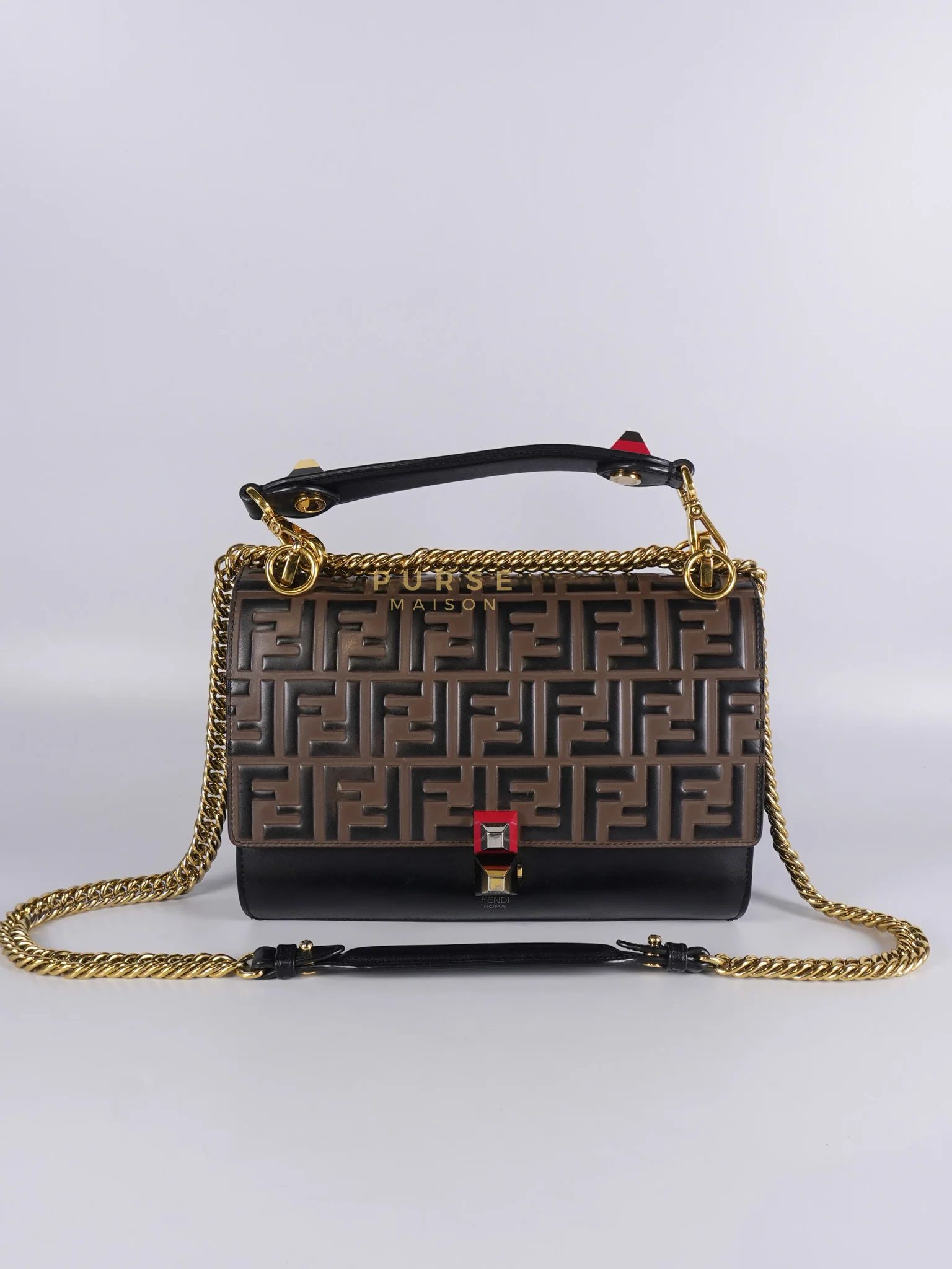 Fendi Vitello Liberty Bicolor and Gold Hardware - Image 2