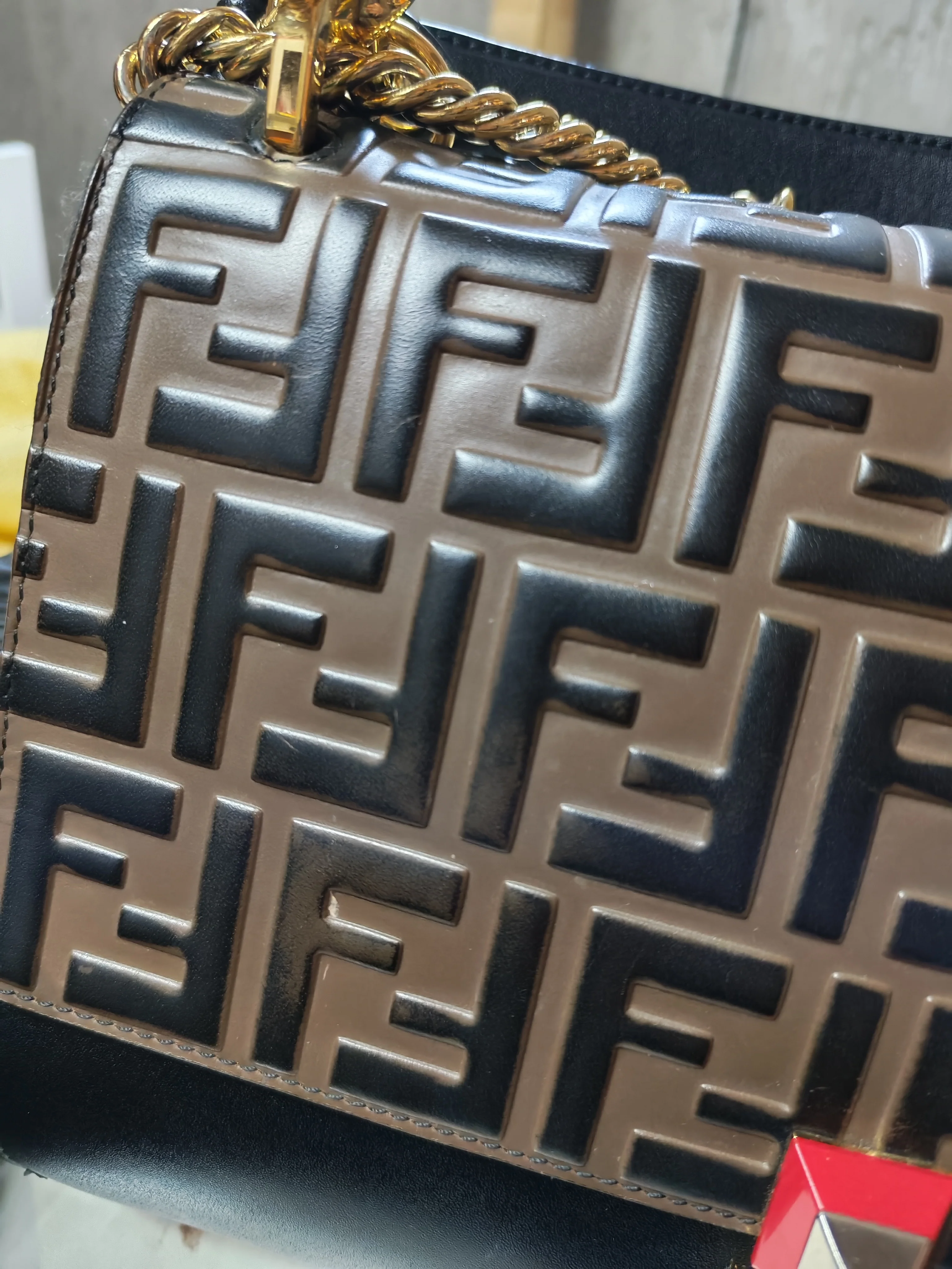 Fendi Vitello Liberty Bicolor and Gold Hardware - Image 37