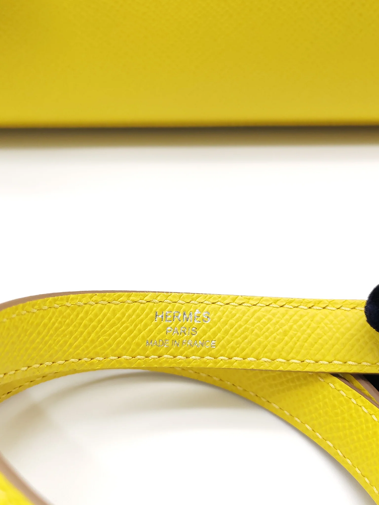 Hermes Kelly 25 Sellier in Lime Epsom Leather and Palladiun Hardware Stamp U (2022) - Image 26
