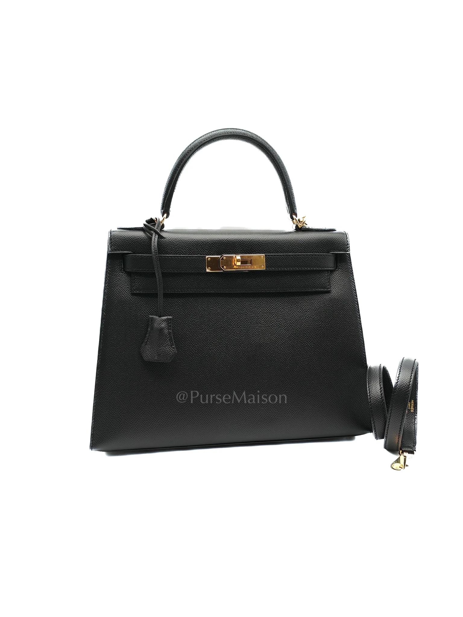 Hermes Kelly 28 Sellier in Black Epsom Leather and Gold Hardware Stamp A (2017) - Image 2