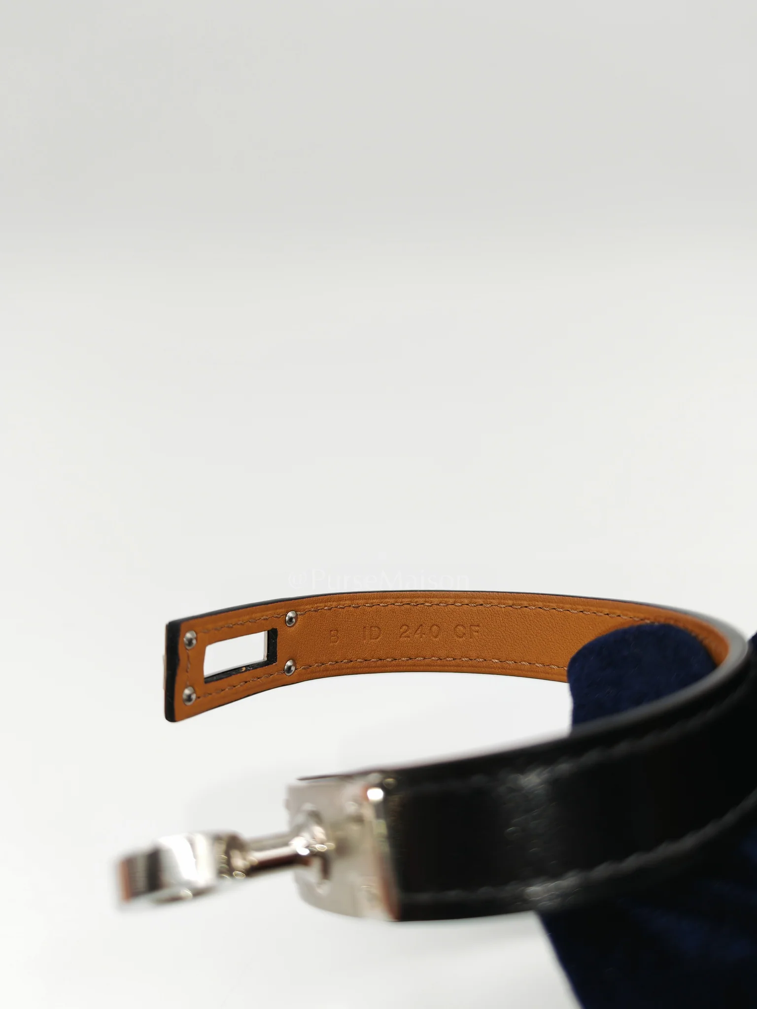 Hermes Kelly Double Tour Bracelet in Black Palladium Hardware Stamp B (2023) - Image 8