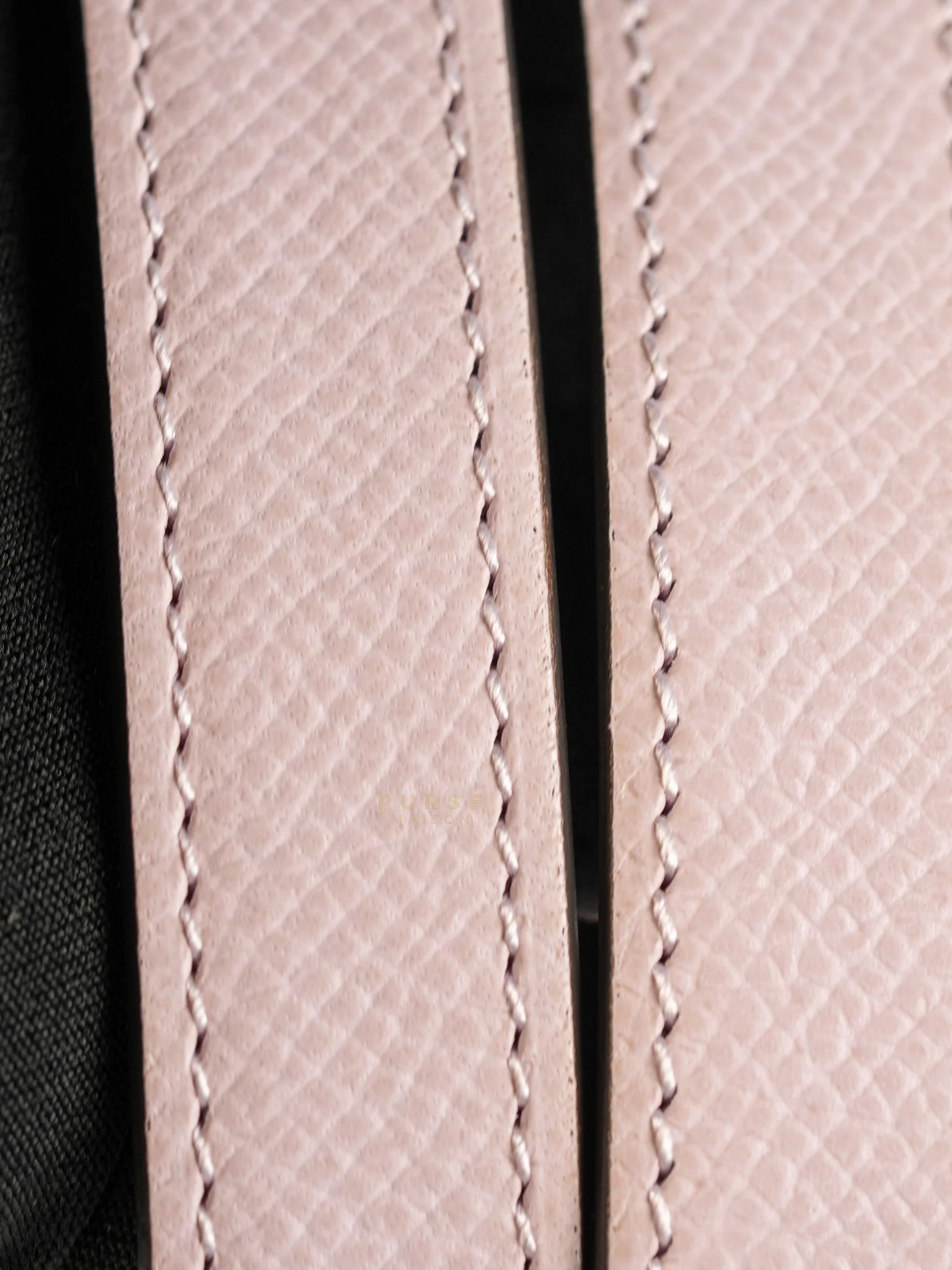 Hermes Kelly Pocket Belt Mauve Pale Epsom in Gold Hardware Stamp W (2024) - Image 17