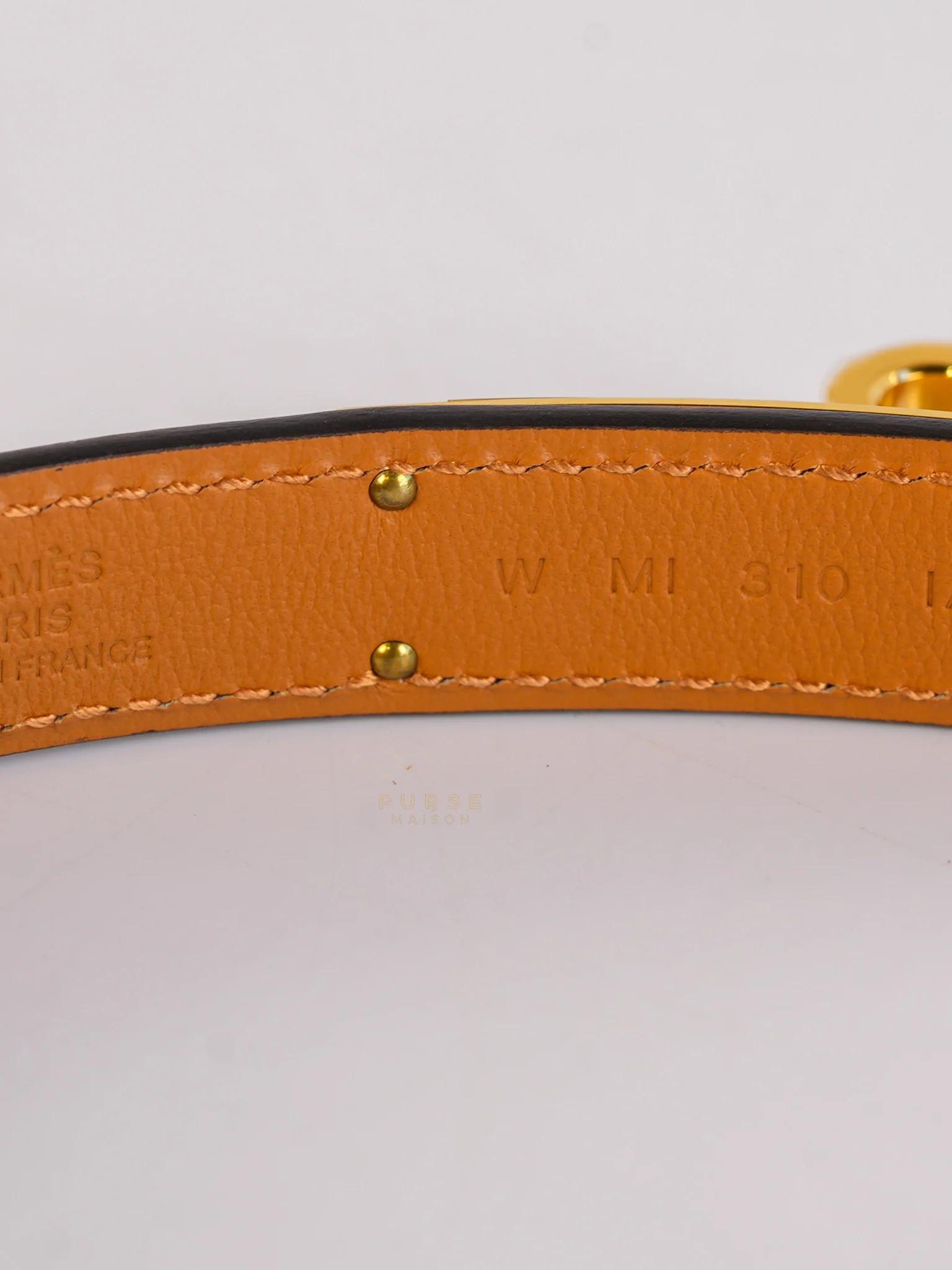 Hermes Kelly Pocket Belt Mauve Pale Epsom in Gold Hardware Stamp W (2024) - Image 18