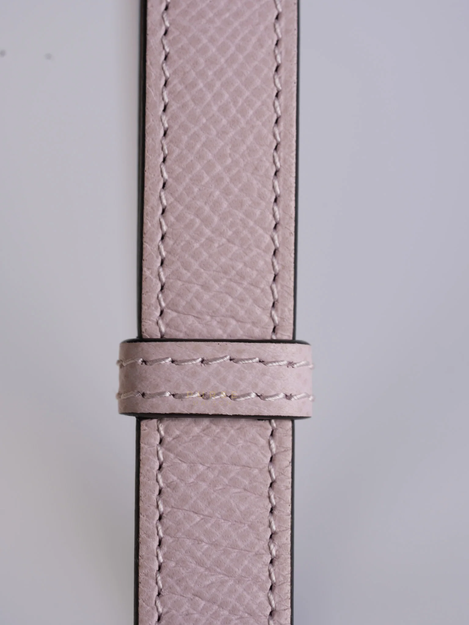 Hermes Kelly Pocket Belt Mauve Pale Epsom in Gold Hardware Stamp W (2024) - Image 21