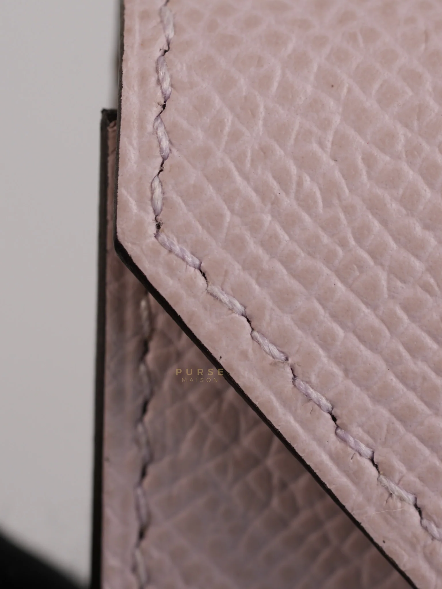 Hermes Kelly Pocket Belt Mauve Pale Epsom in Gold Hardware Stamp W (2024) - Image 27