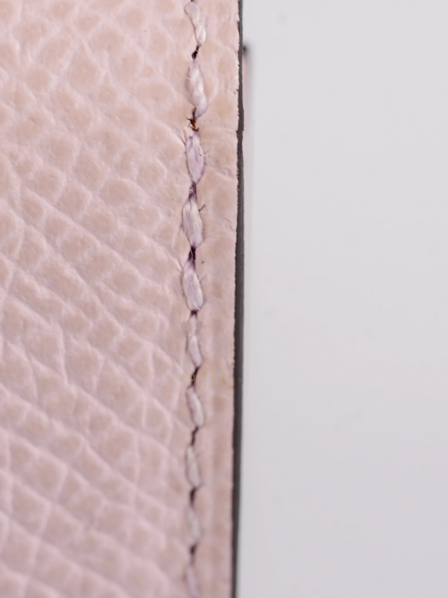 Hermes Kelly Pocket Belt Mauve Pale Epsom in Gold Hardware Stamp W (2024) - Image 29