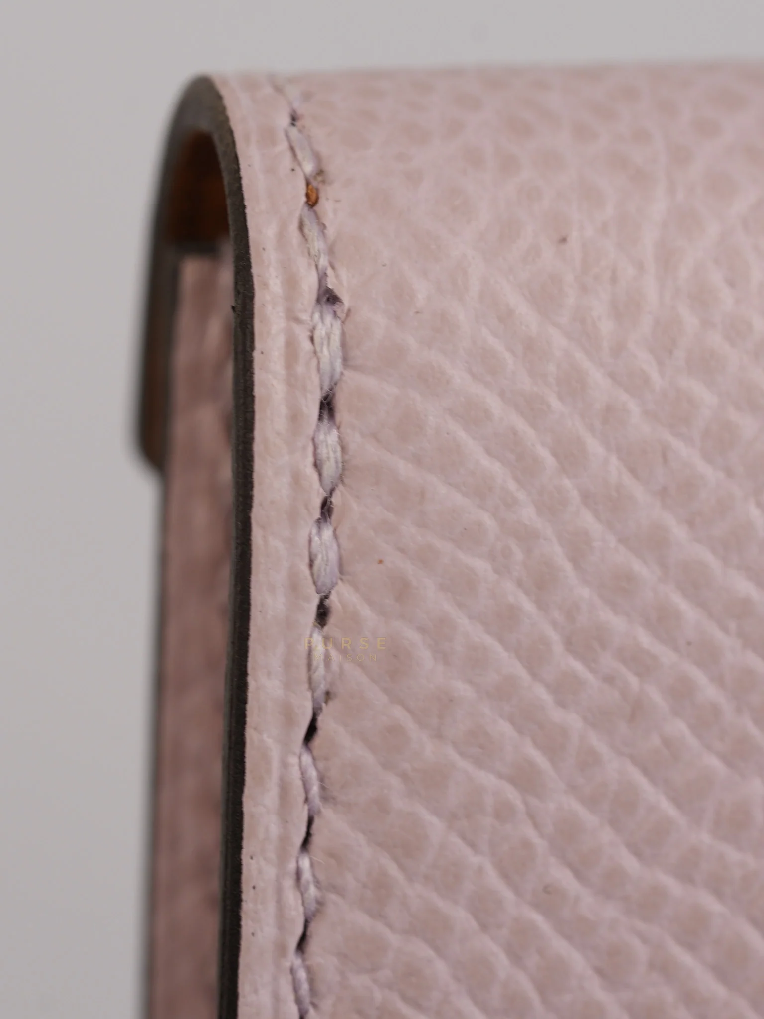 Hermes Kelly Pocket Belt Mauve Pale Epsom in Gold Hardware Stamp W (2024) - Image 30