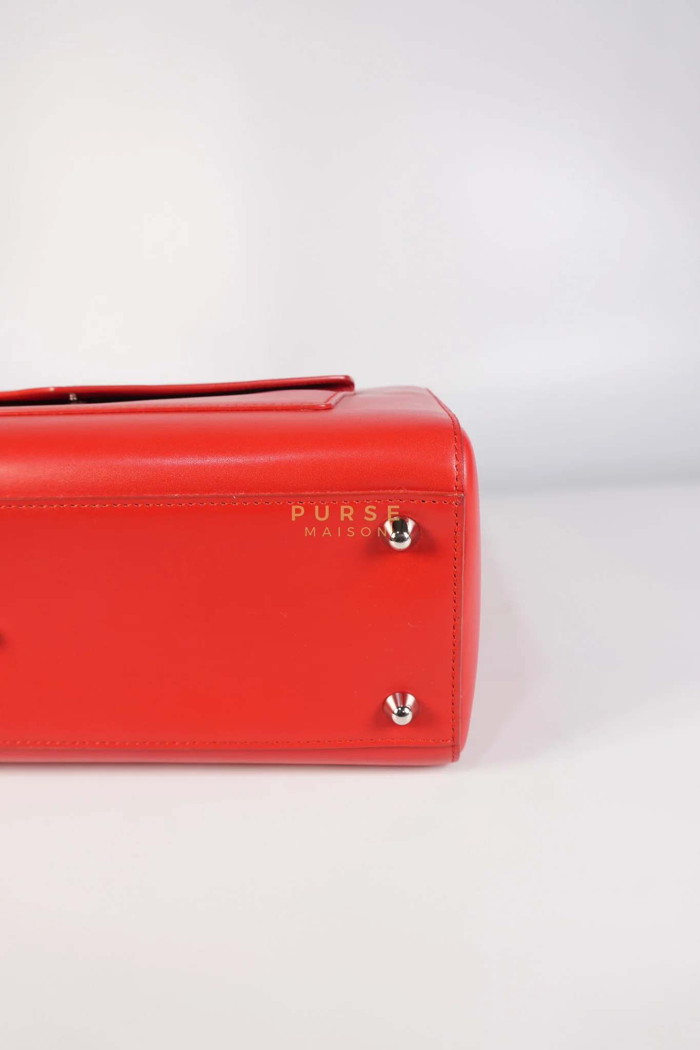 Christian Dior Lady Dior Front Pocket Large Tote Bag in Red Smooth Calfskin Leather & Silver Hardware - Image 15