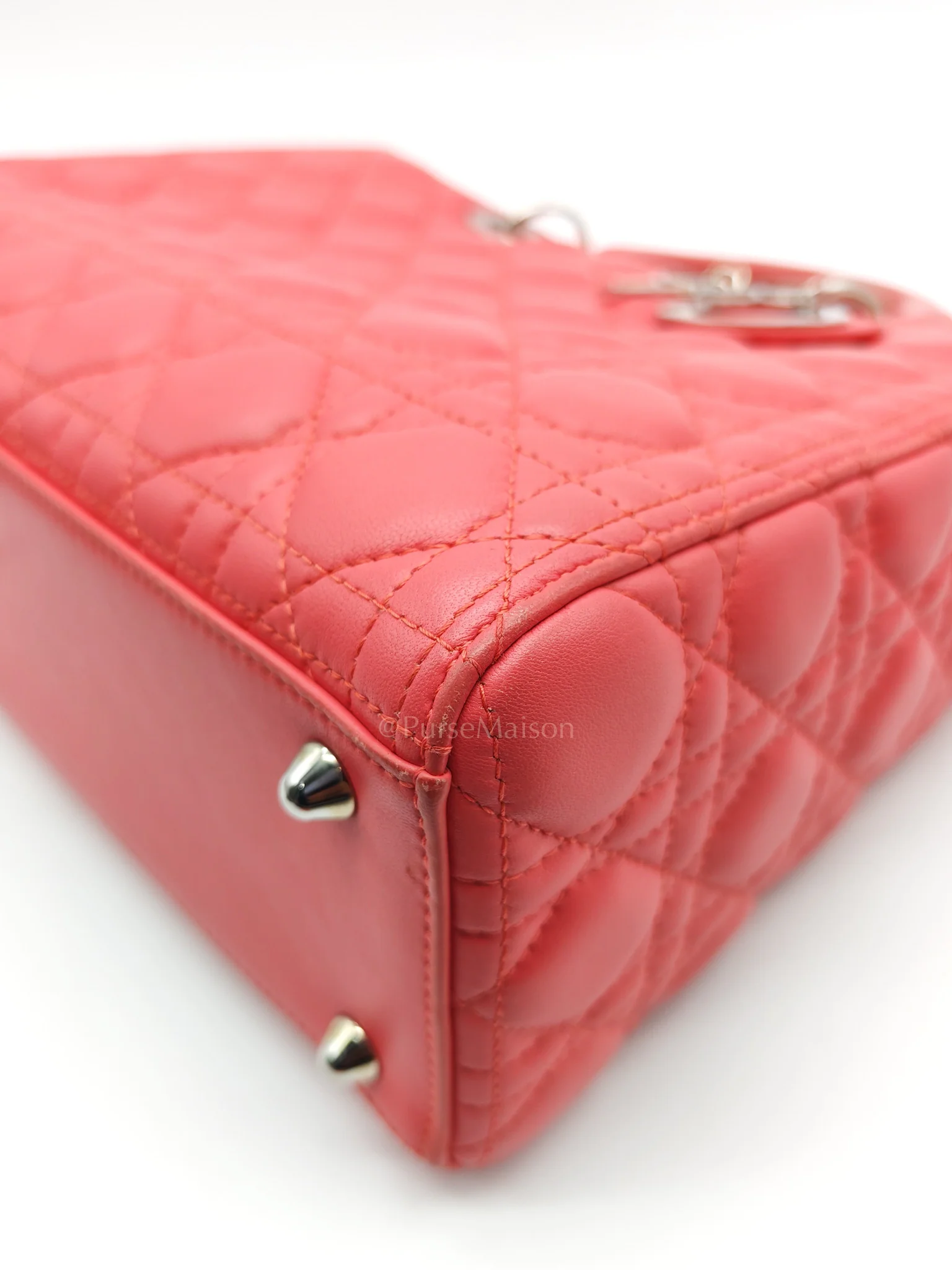 Christian Dior Lady Dior Large in Salmon Cannage Lambskin Leather Shoulder Bag - Image 7