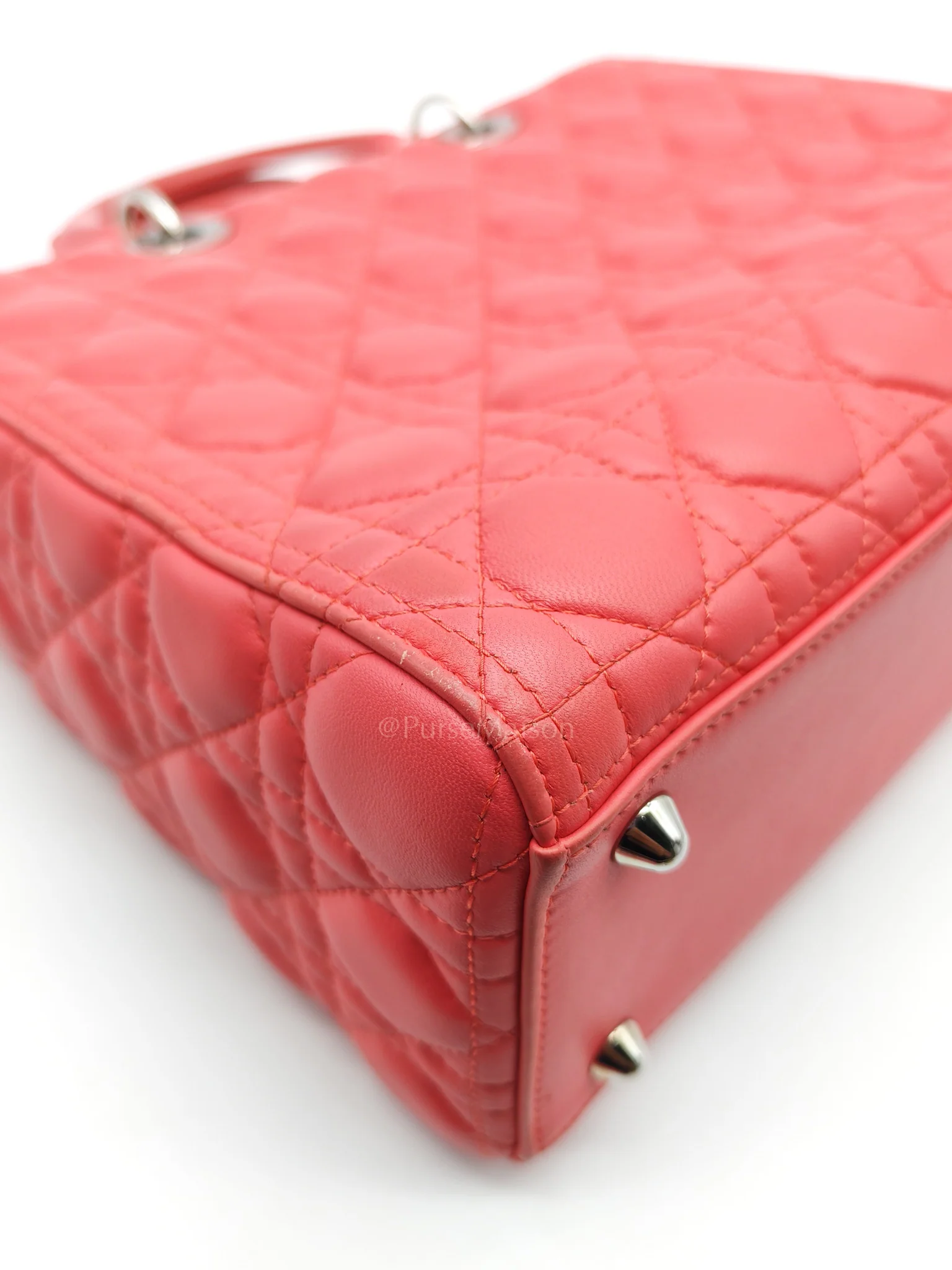 Christian Dior Lady Dior Large in Salmon Cannage Lambskin Leather Shoulder Bag - Image 9