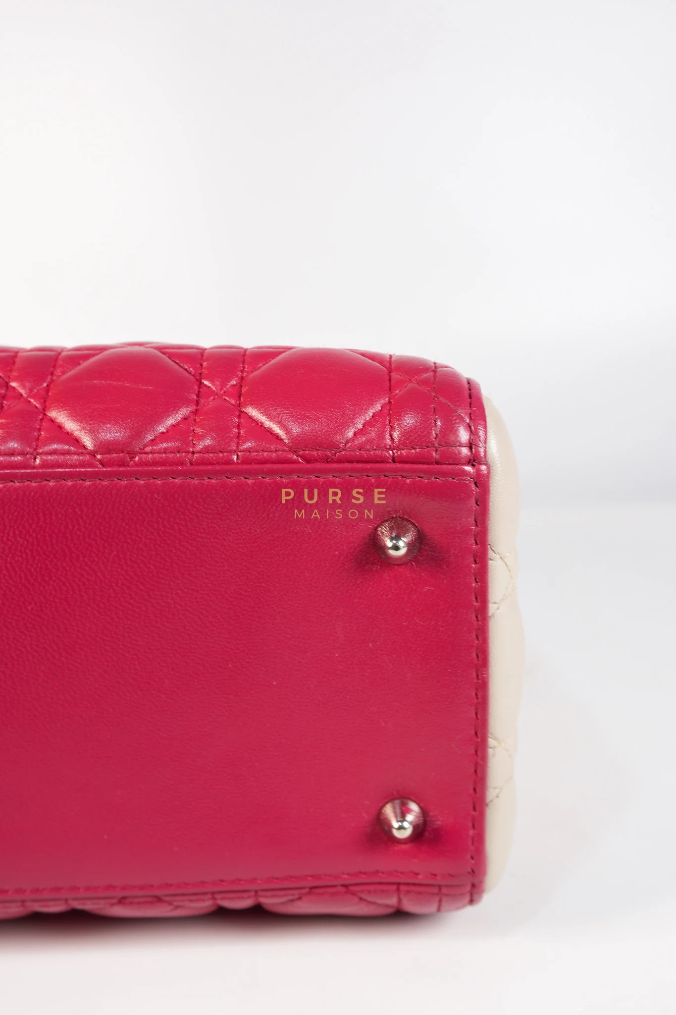 Christian Dior Lady Dior Medium in Rose Sorbet Quilted Cannage Leather & Silver Hardware - Image 15