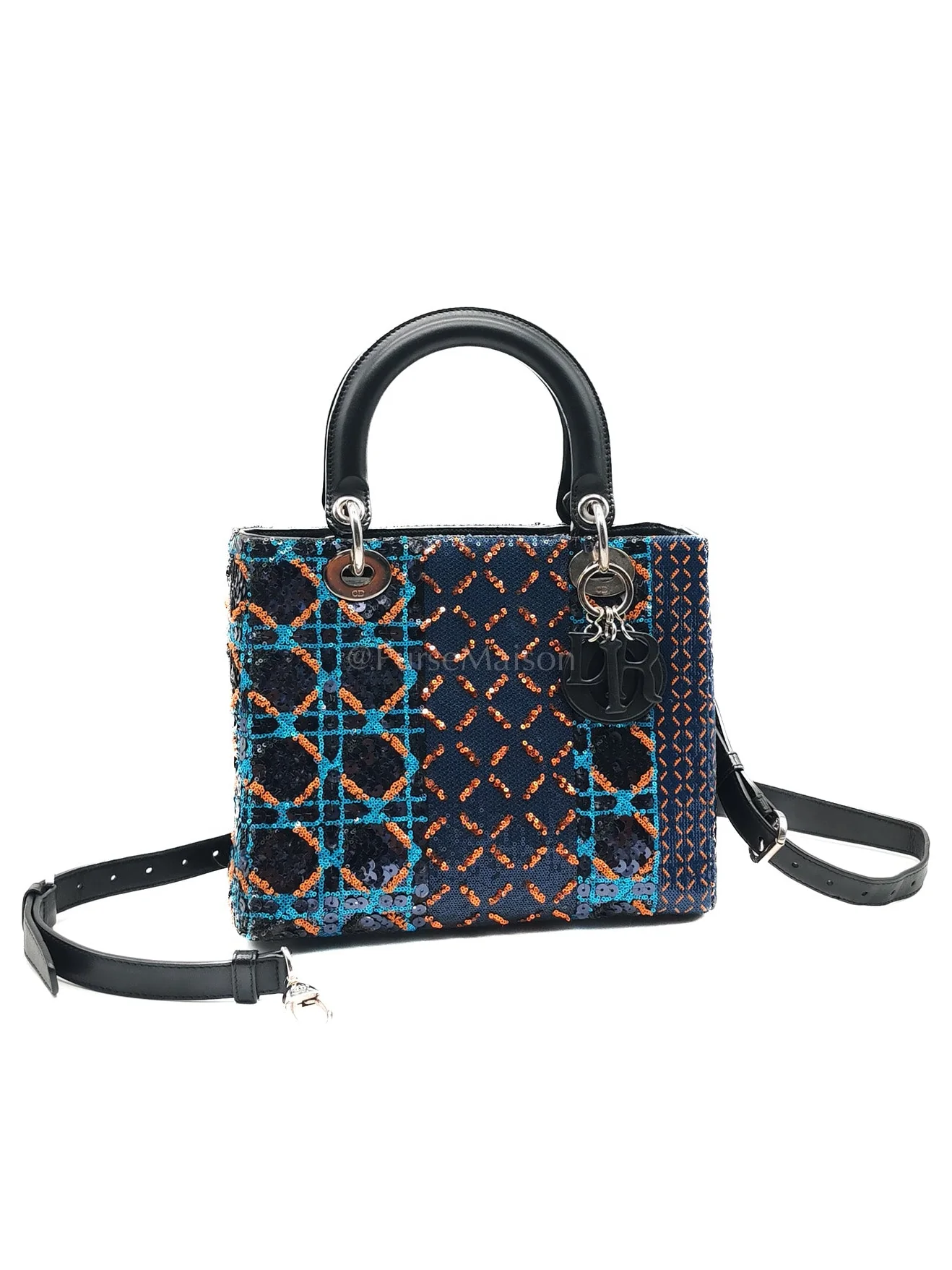 Lady Dior Medium Limited Edition Sequin-Embellished Shoulder Bag - Image 2